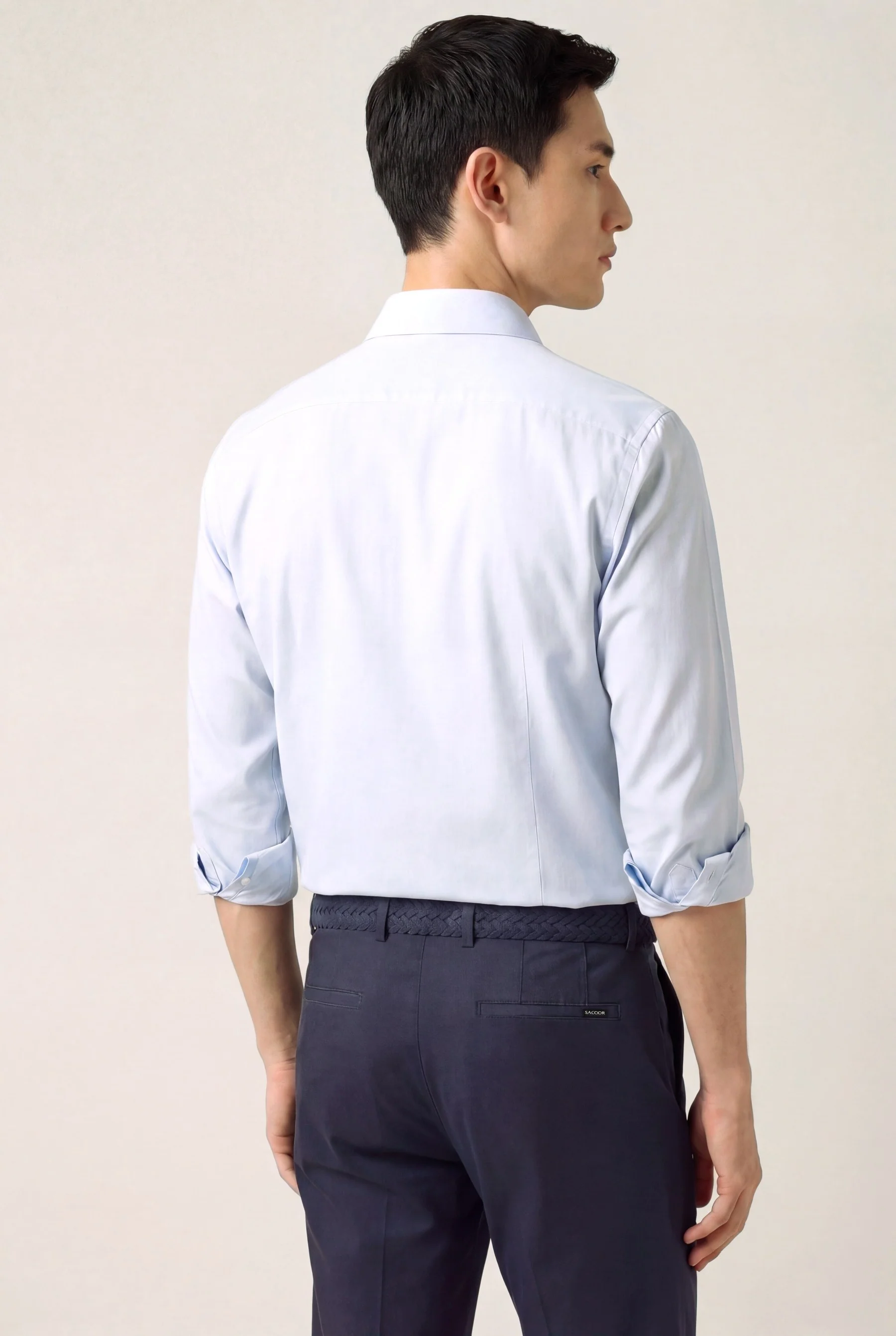 Camisa Oxford com colarinho aberto, slim fit - Image 12