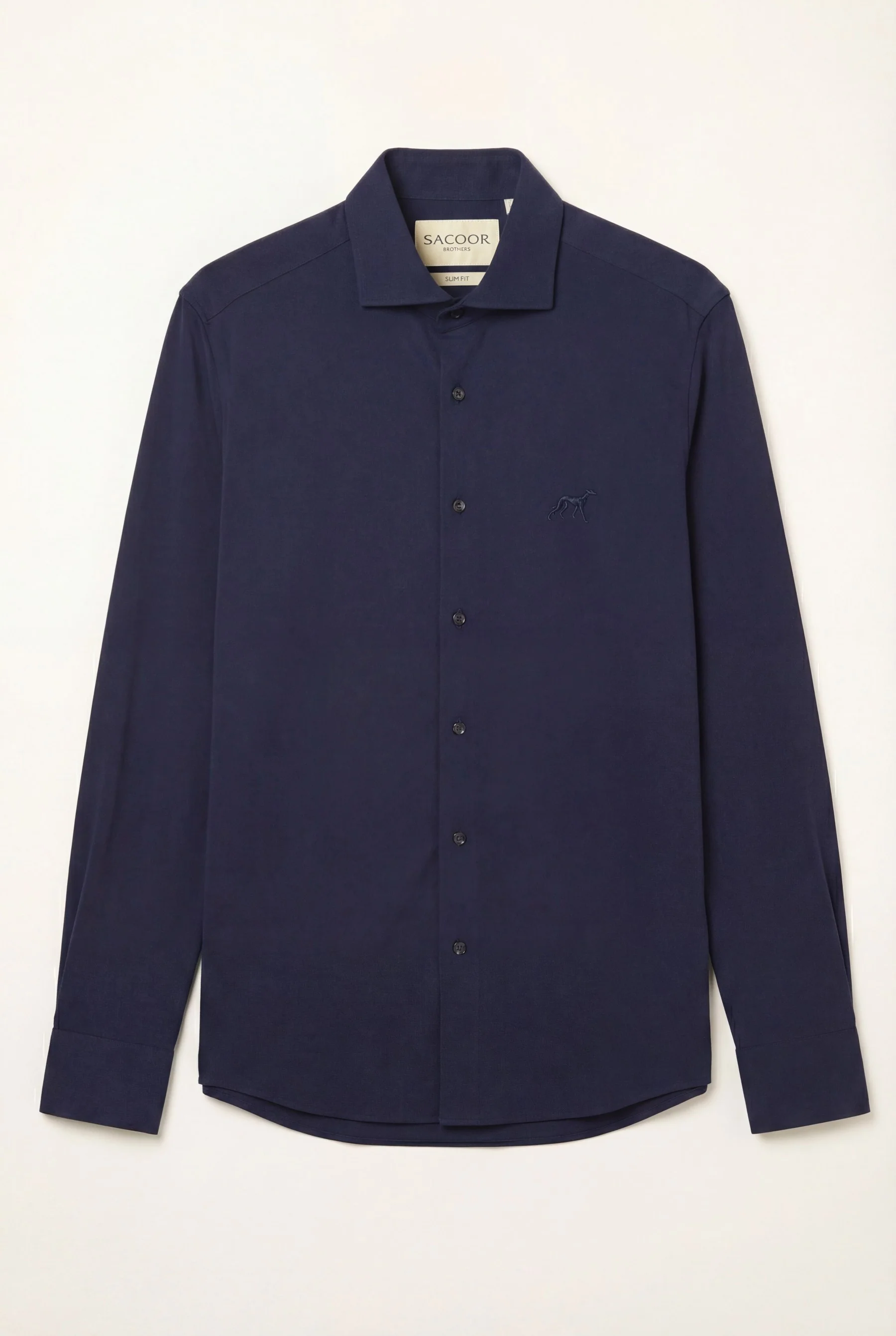 Camisa Piqué com colarinho aberto, slim fit - Image 4