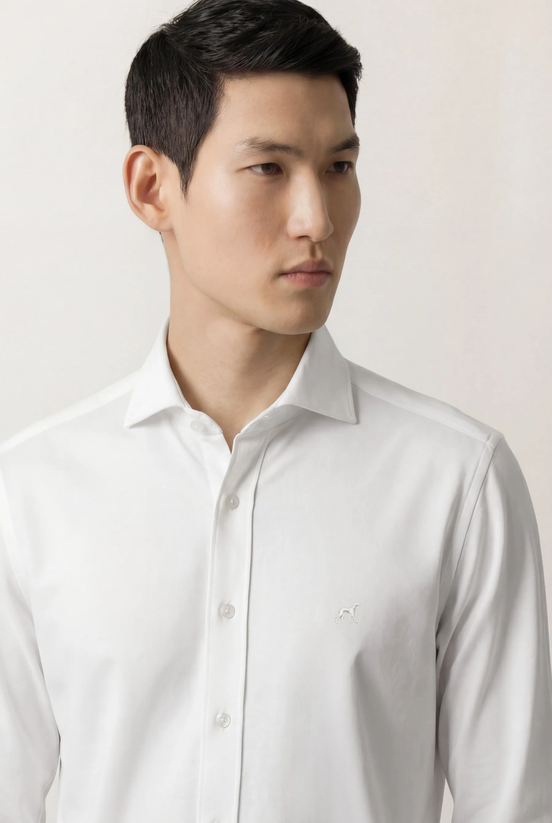 Camisa Piqué com colarinho aberto, slim fit - Image 6