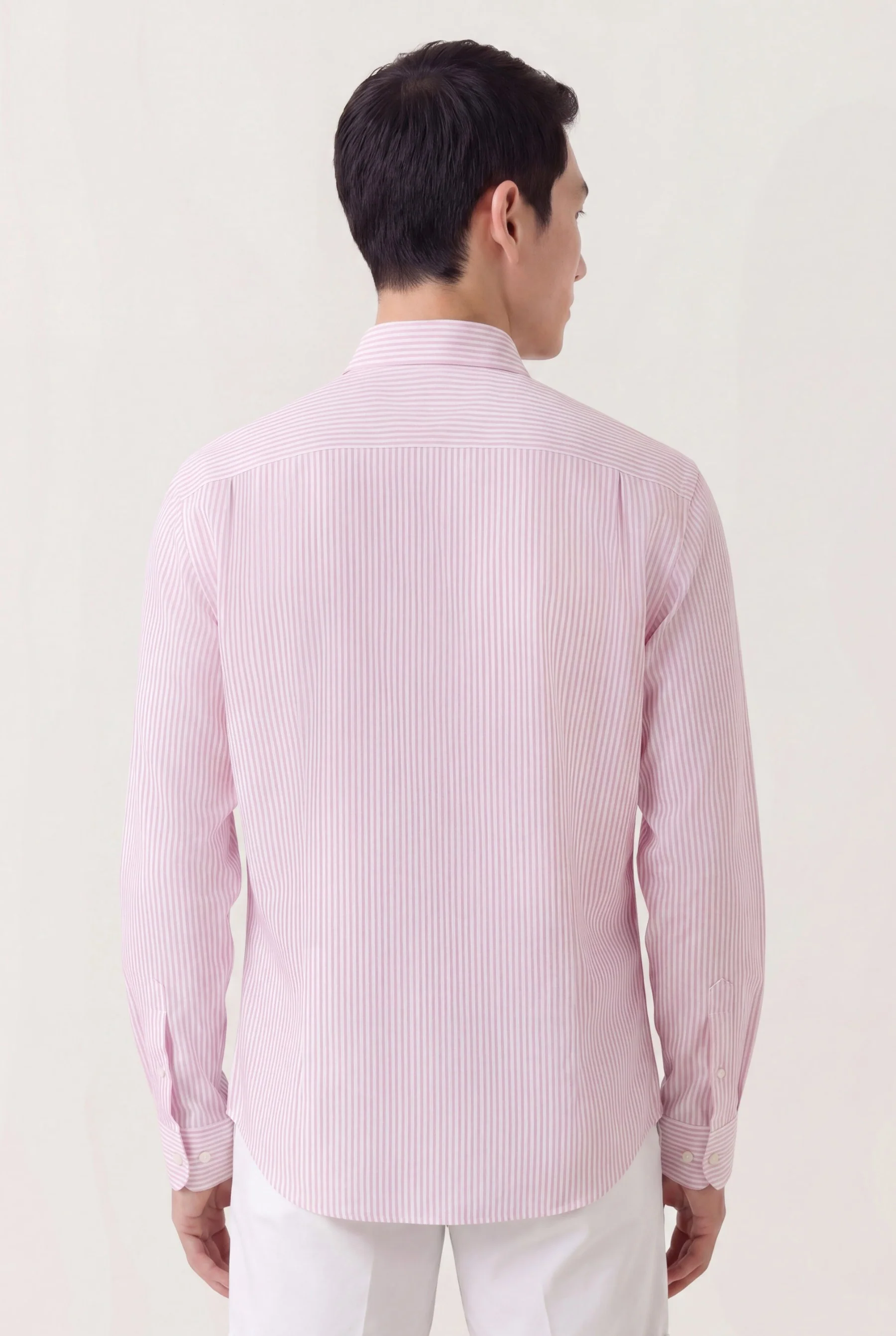 Camisa Popelin às Riscas com colarinho aberto, regular fit - Image 18