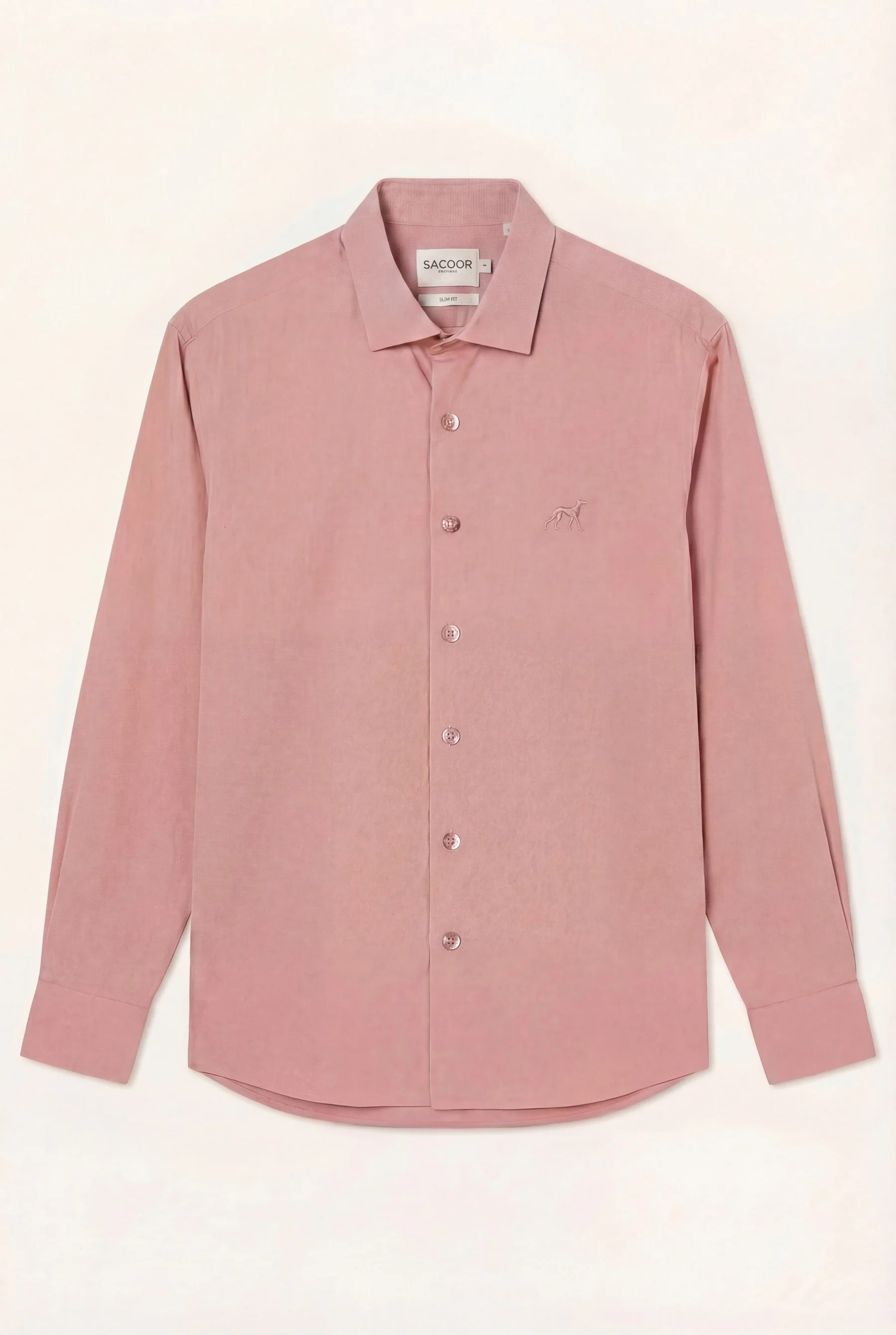 Camisa Popeline acabamento Overdyed com colarinho aberto, slim fit - Image 11