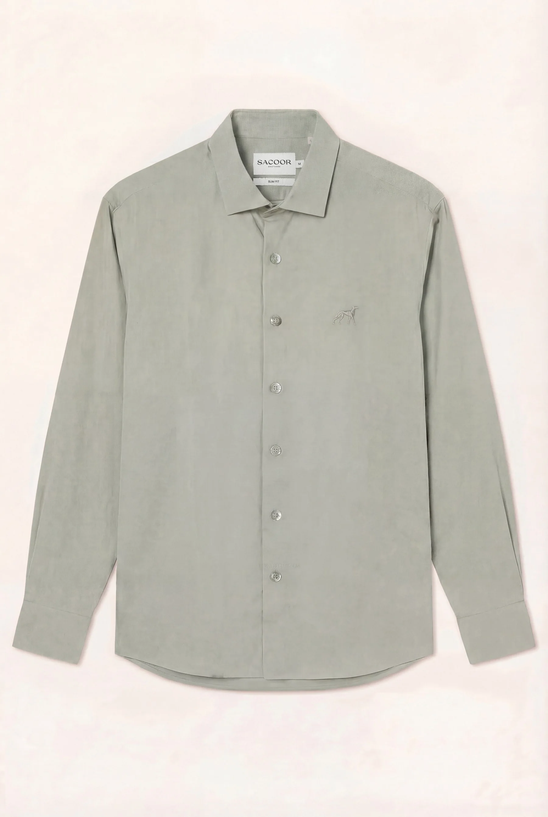 Camisa Popeline acabamento Overdyed com colarinho aberto, slim fit - Image 4