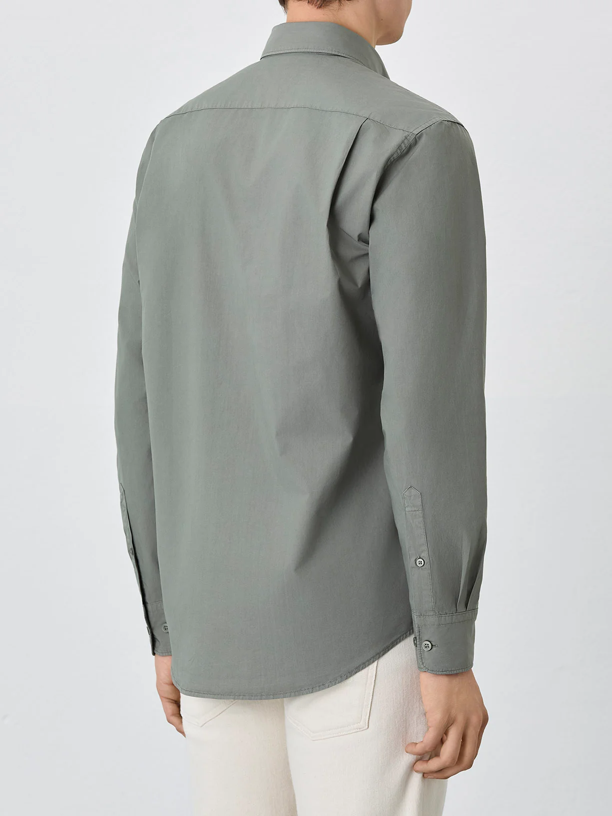 Camisa Regular Fit Com Colarinho De Botão Em Popeline De Algodão - Image 15