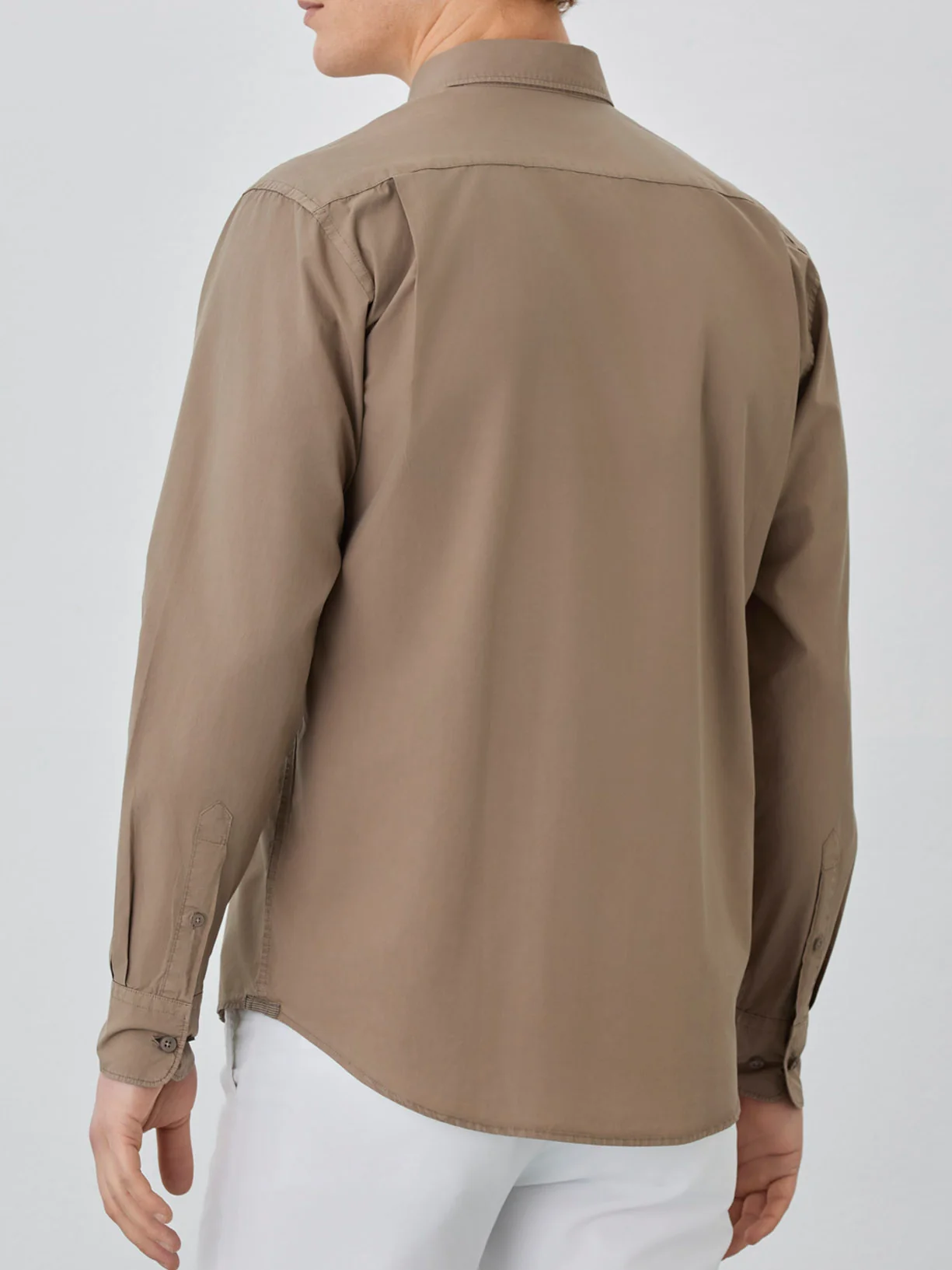 Camisa Regular Fit Com Colarinho De Botão Em Popeline De Algodão - Image 21