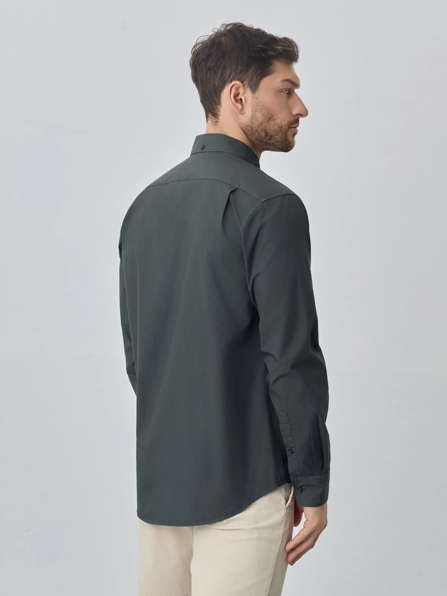 Camisa regular fit em popeline over dye - Image 3