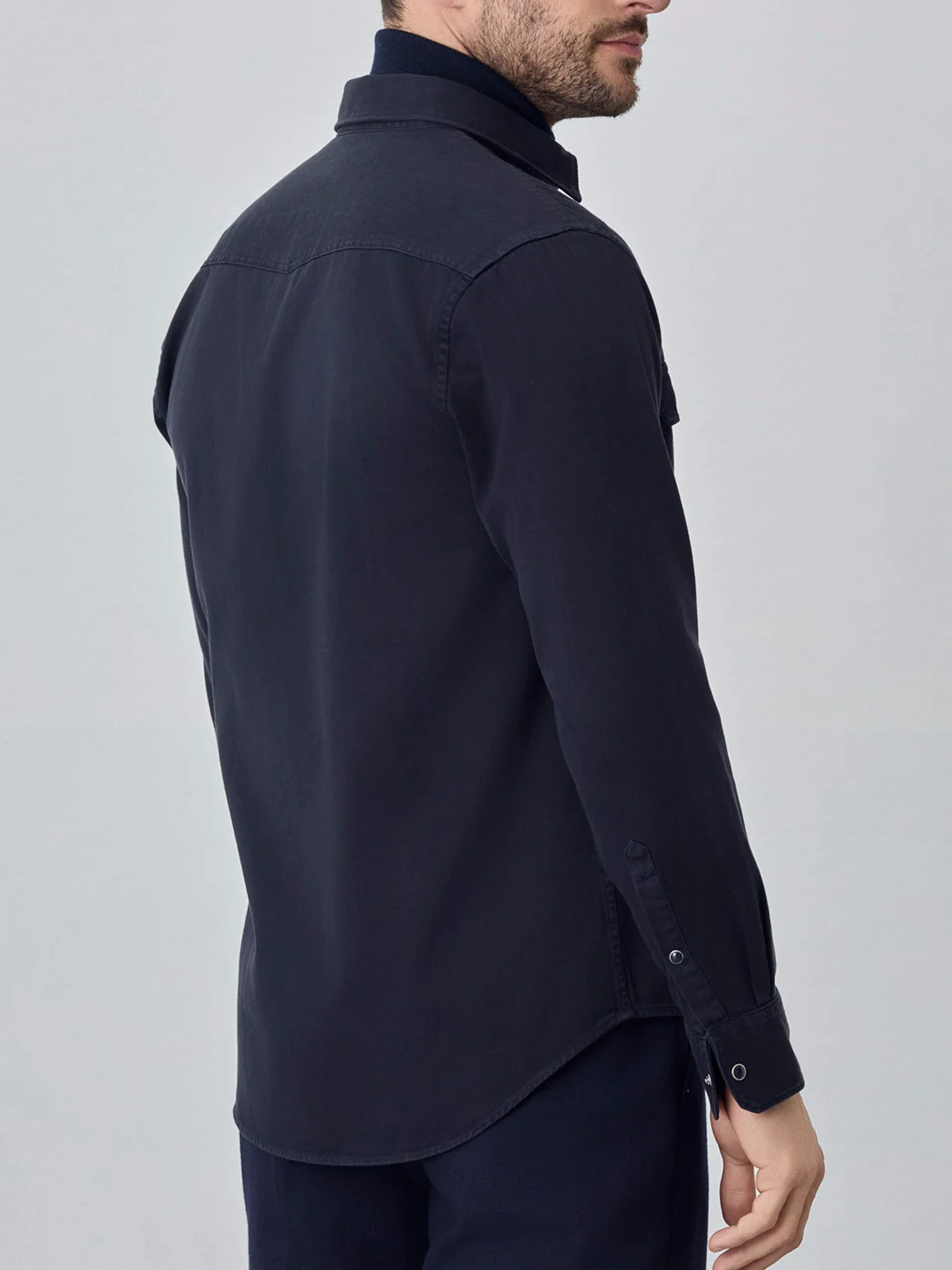 Camisa relaxed fit western em sarja - Image 3