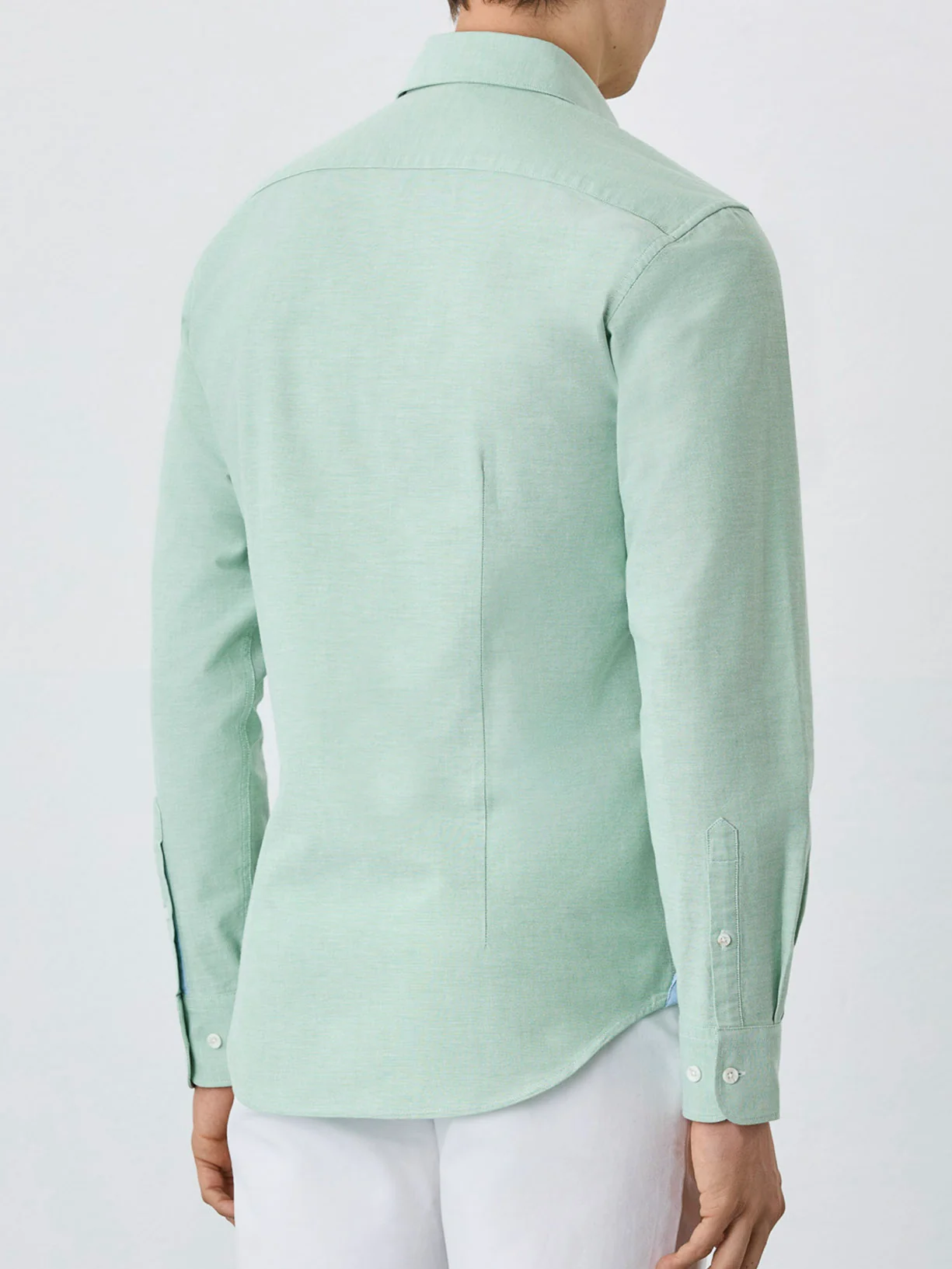 Camisa Slim Fit Com Colarinho Aberto Em Algodão E Elastano - Image 6