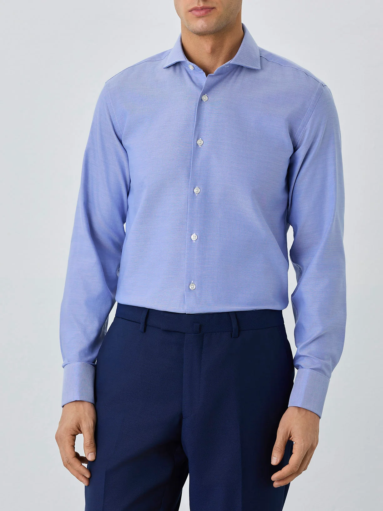 Camisa Slim Fit Com Colarinho Dublin Em Algodão - Image 2