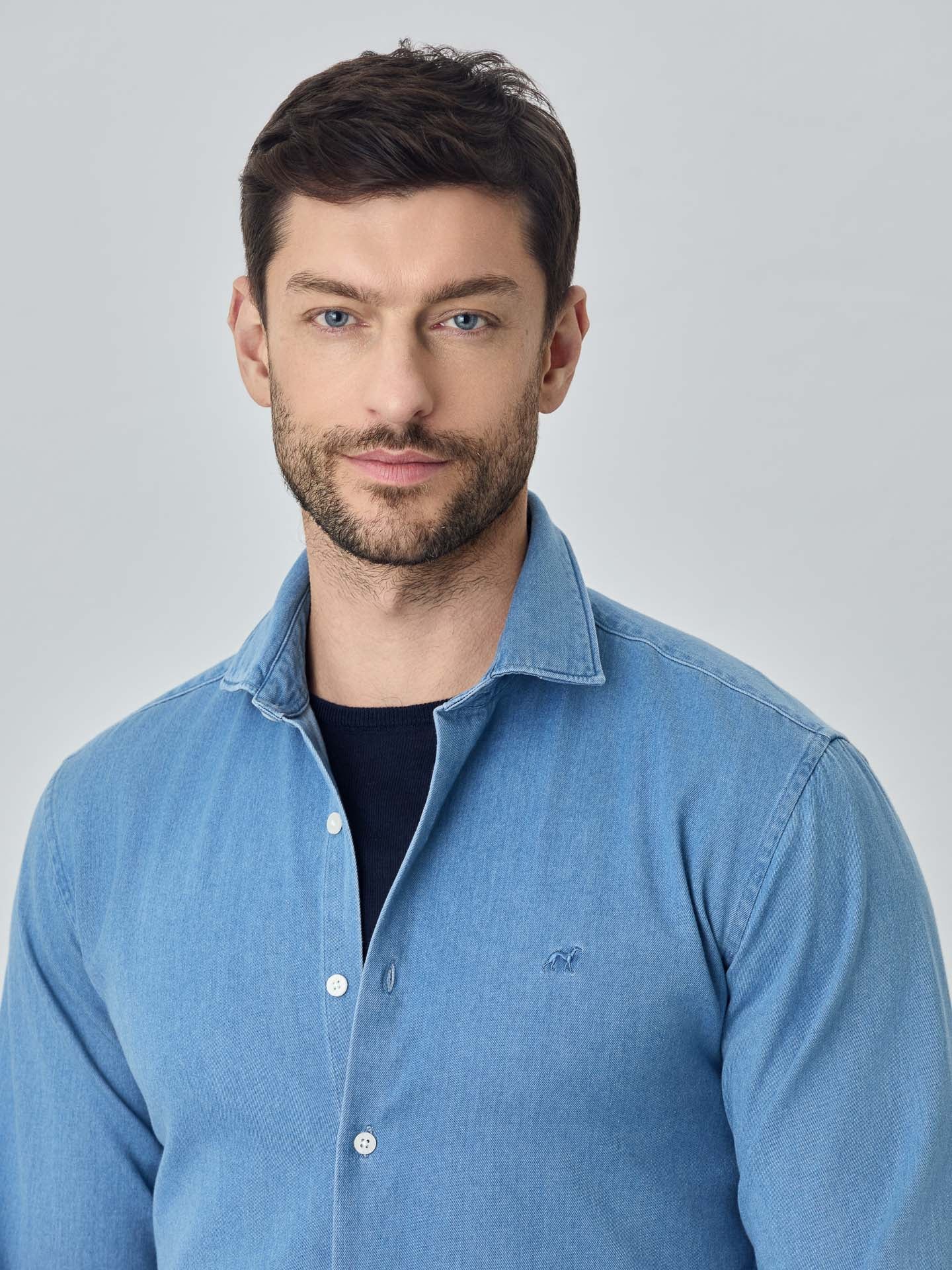 Camisa slim fit de ganga - Image 5