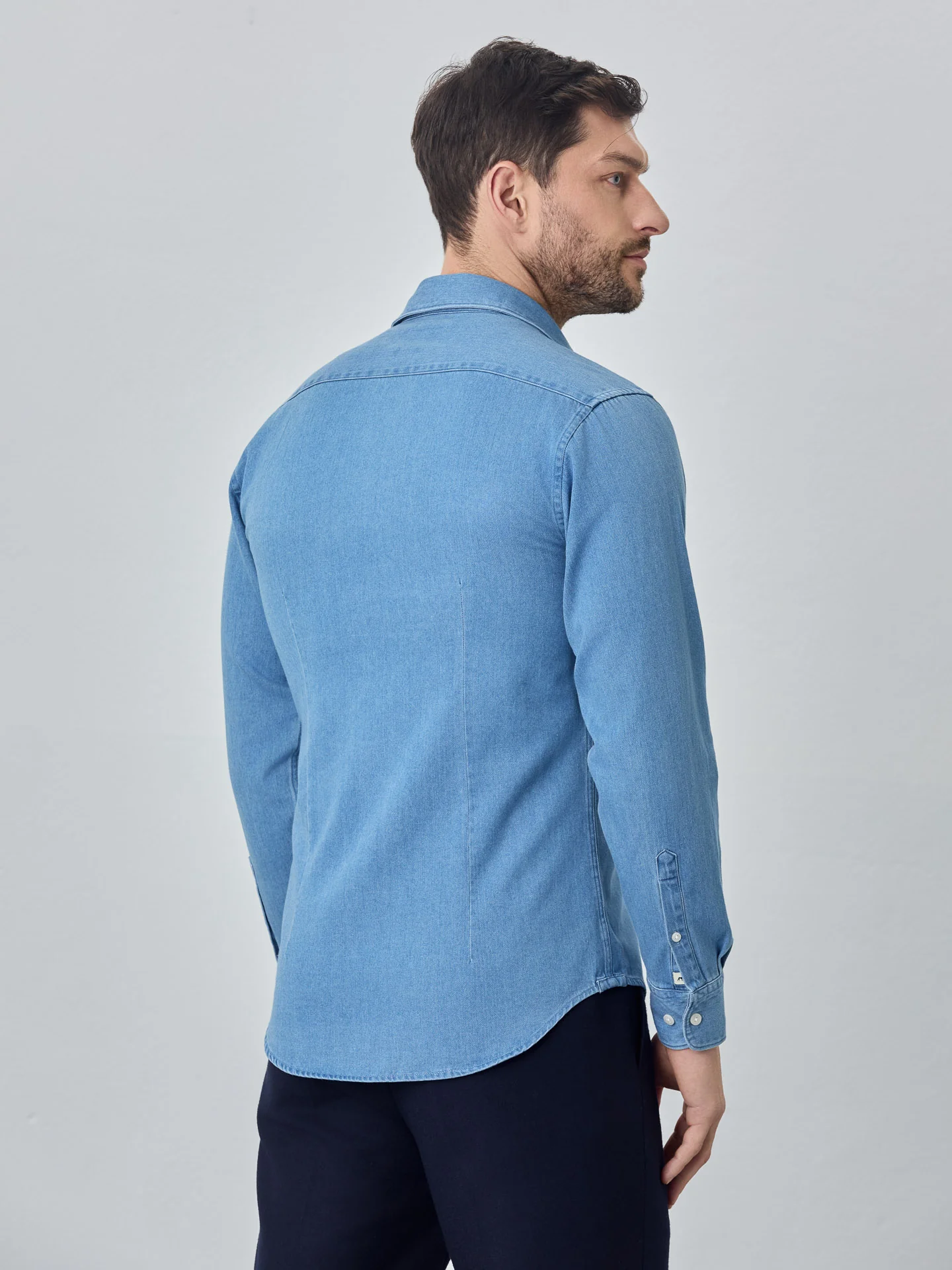 Camisa slim fit de ganga - Image 6