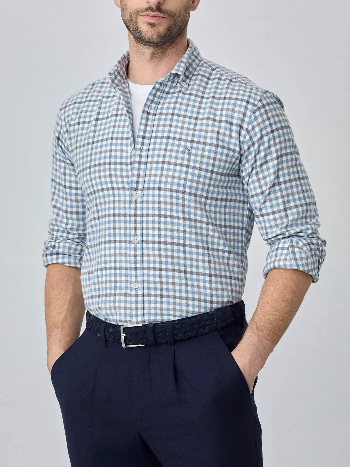 Camisa Slim fit flanela xadrez