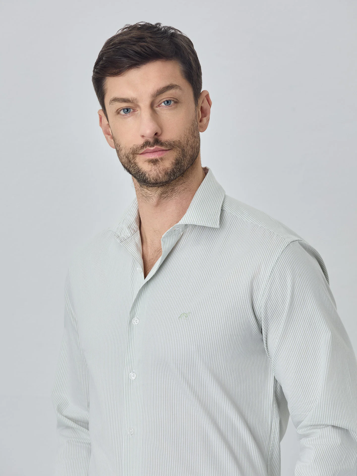 Camisa slim fit oxford riscas de algodão 100% bci - Image 2