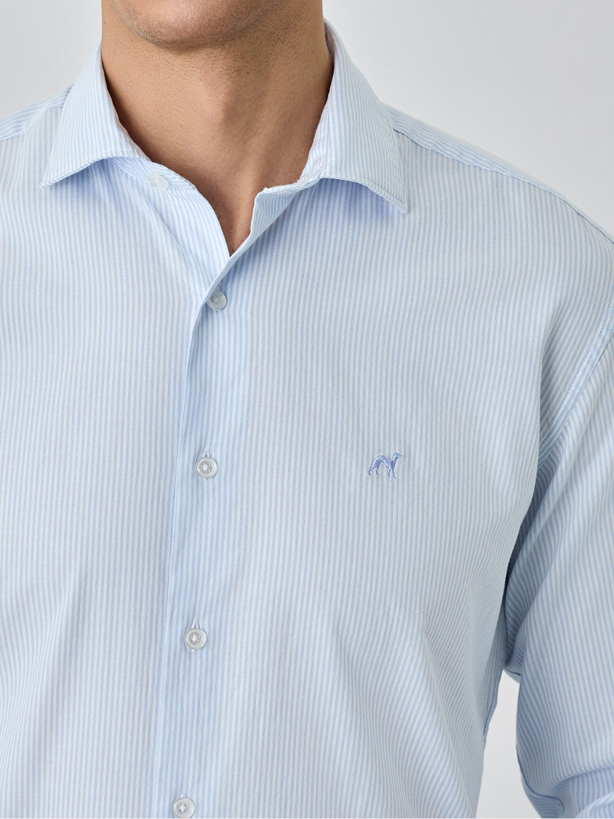 Camisa slim fit oxford riscas de algodão 100% bci - Image 2