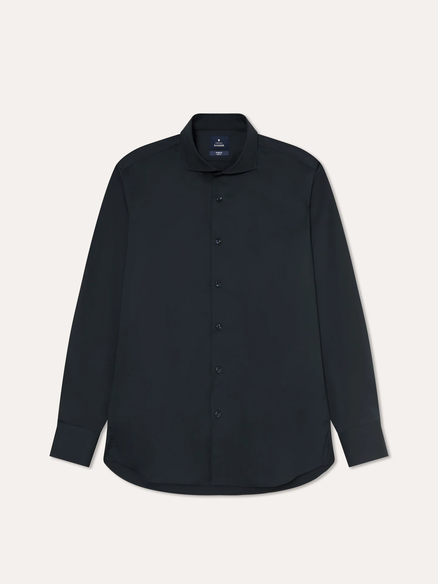 Camisa slim fit Performance em popeline com colarinho de Dublin - Image 13