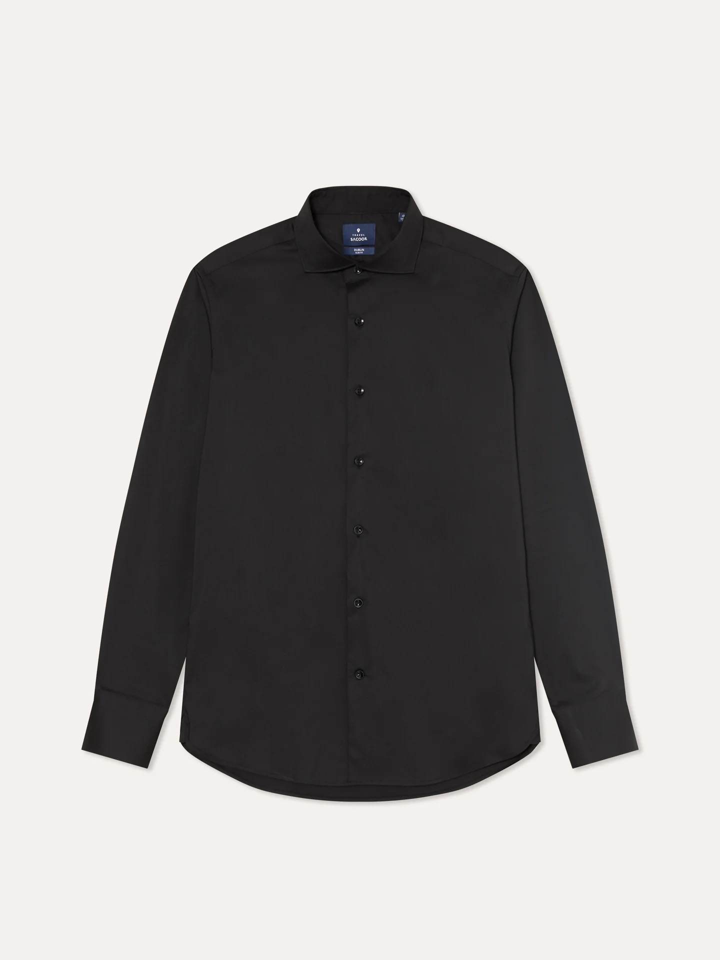 Camisa slim fit Performance em popeline com colarinho de Dublin - Image 4