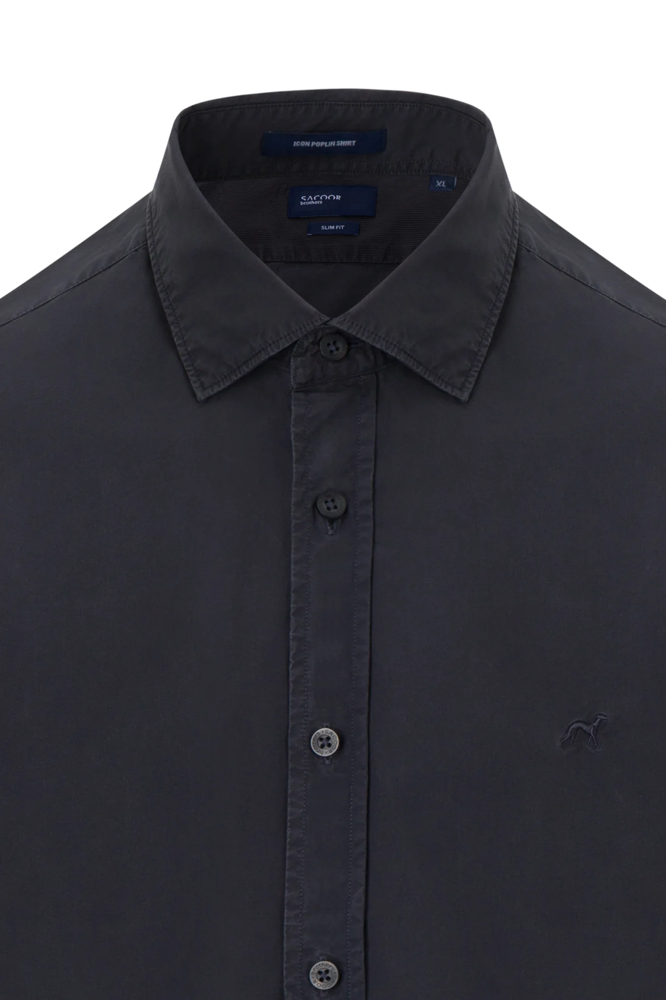 Camisa slim fit popeline garment dye - Image 11