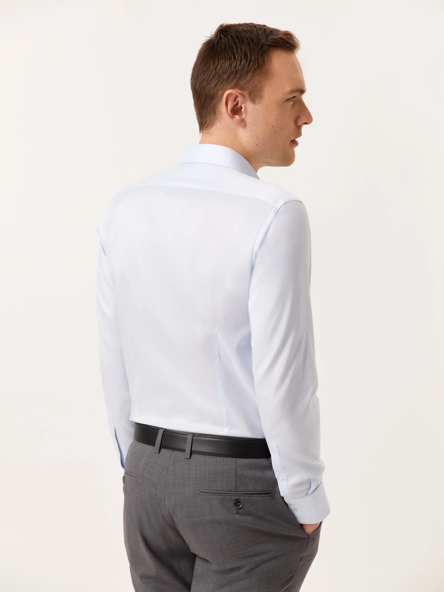 Camisa slim fit texturizada com colarinho de Dublin - Image 4