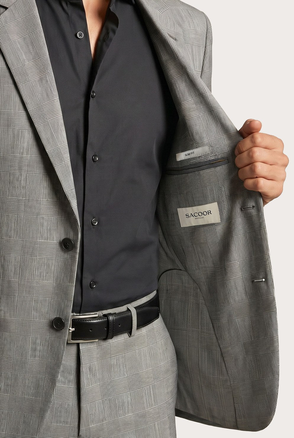 Camisa Travel Flex com colarinho Newport, Slim Fit