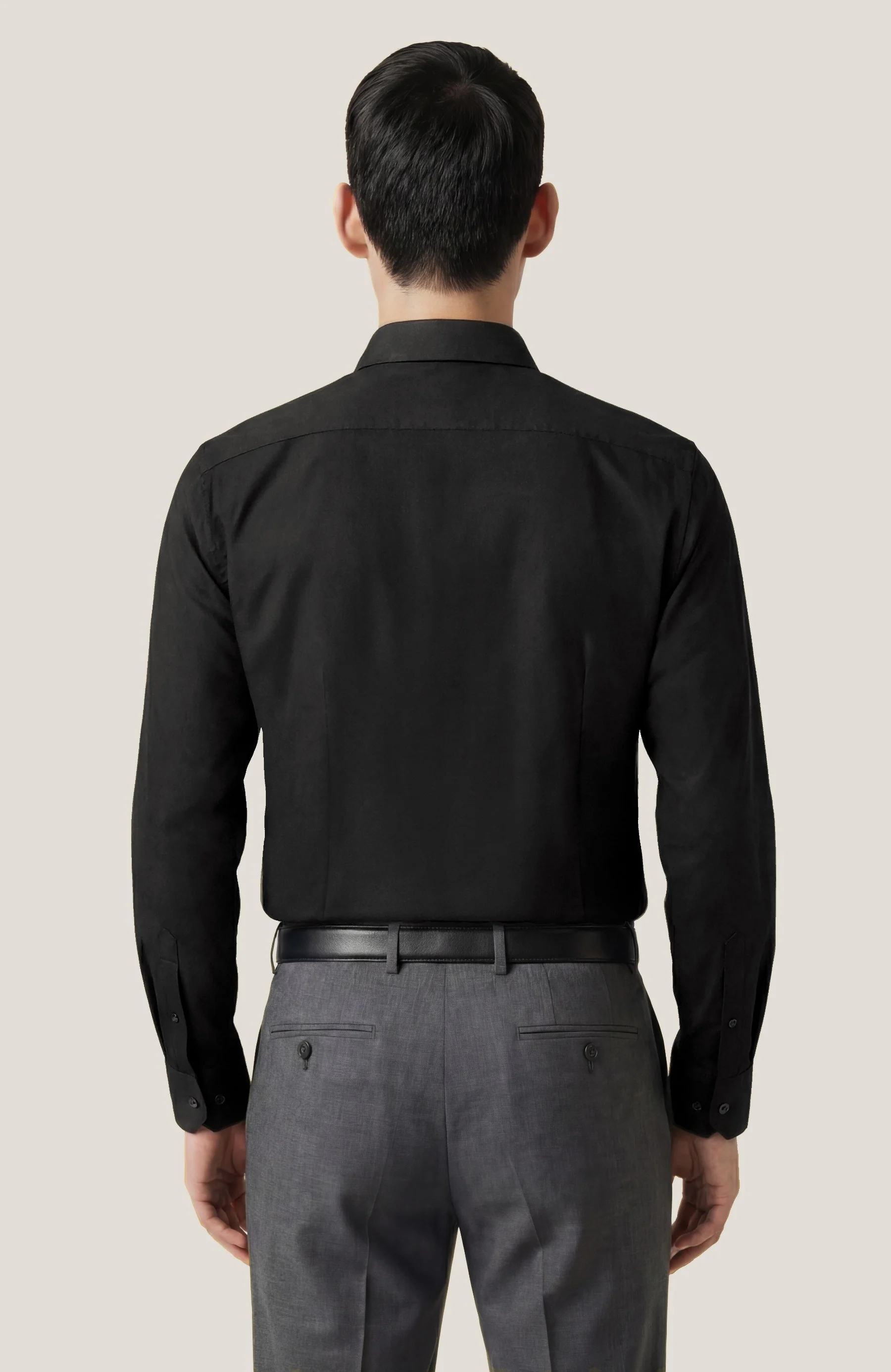 Camisa Travel Popline em Algodão Luxury Stretch com colarinho Dublin, slim fit
