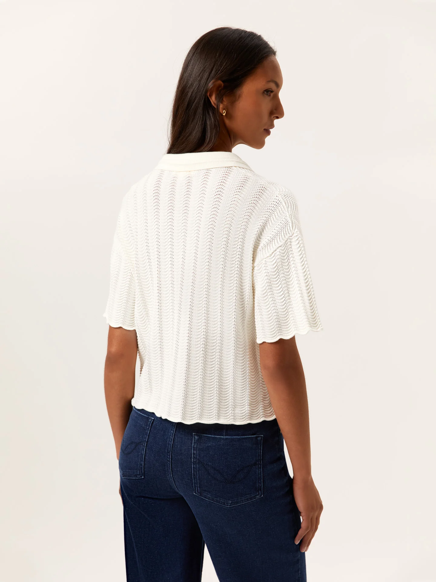 Camisola polo de manga curta num tricot elegante de Algodão - Image 2