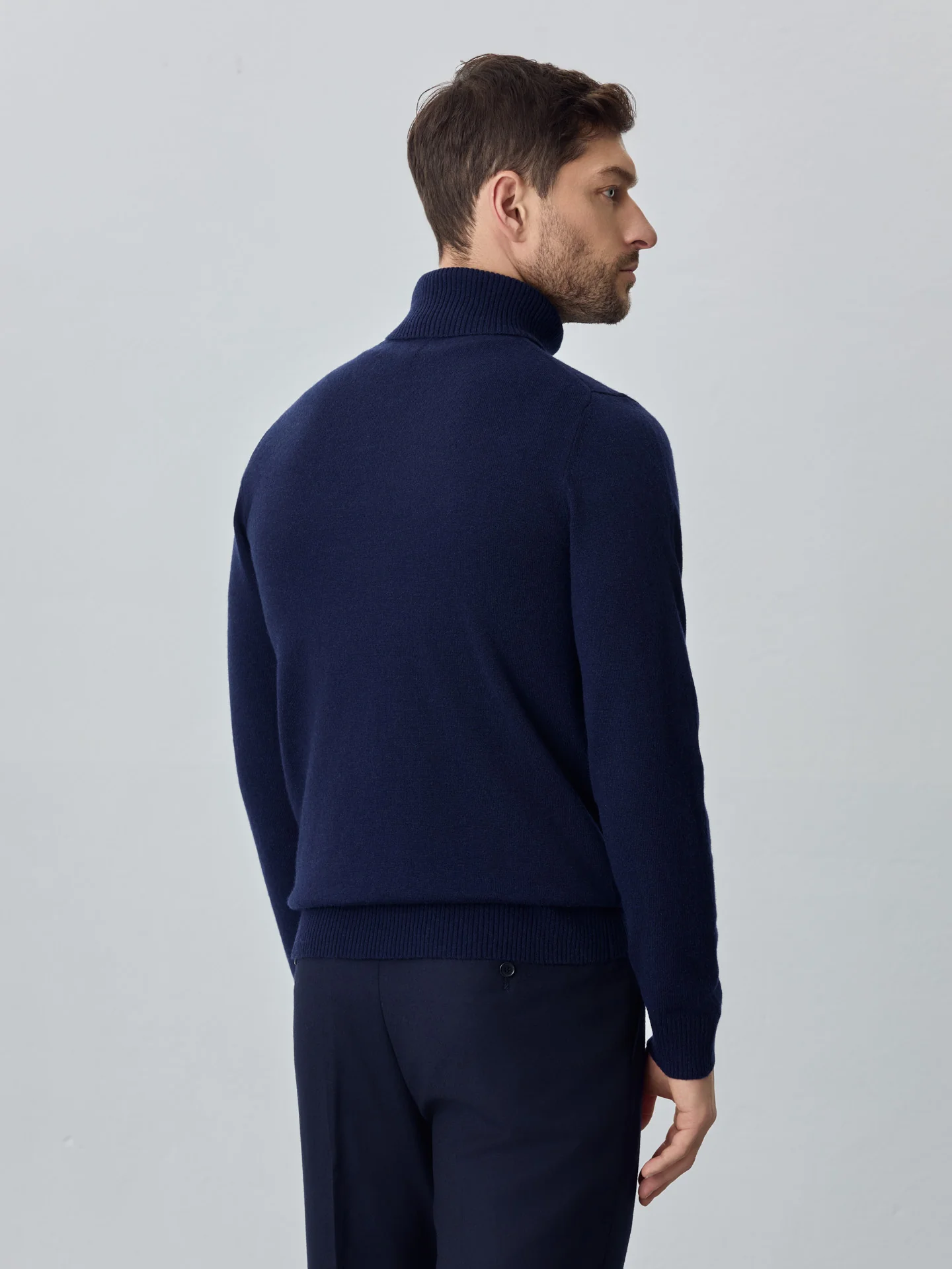 Camisola turtleneck de manga comprida lavável na máquina em mistura de lambswool - Image 3