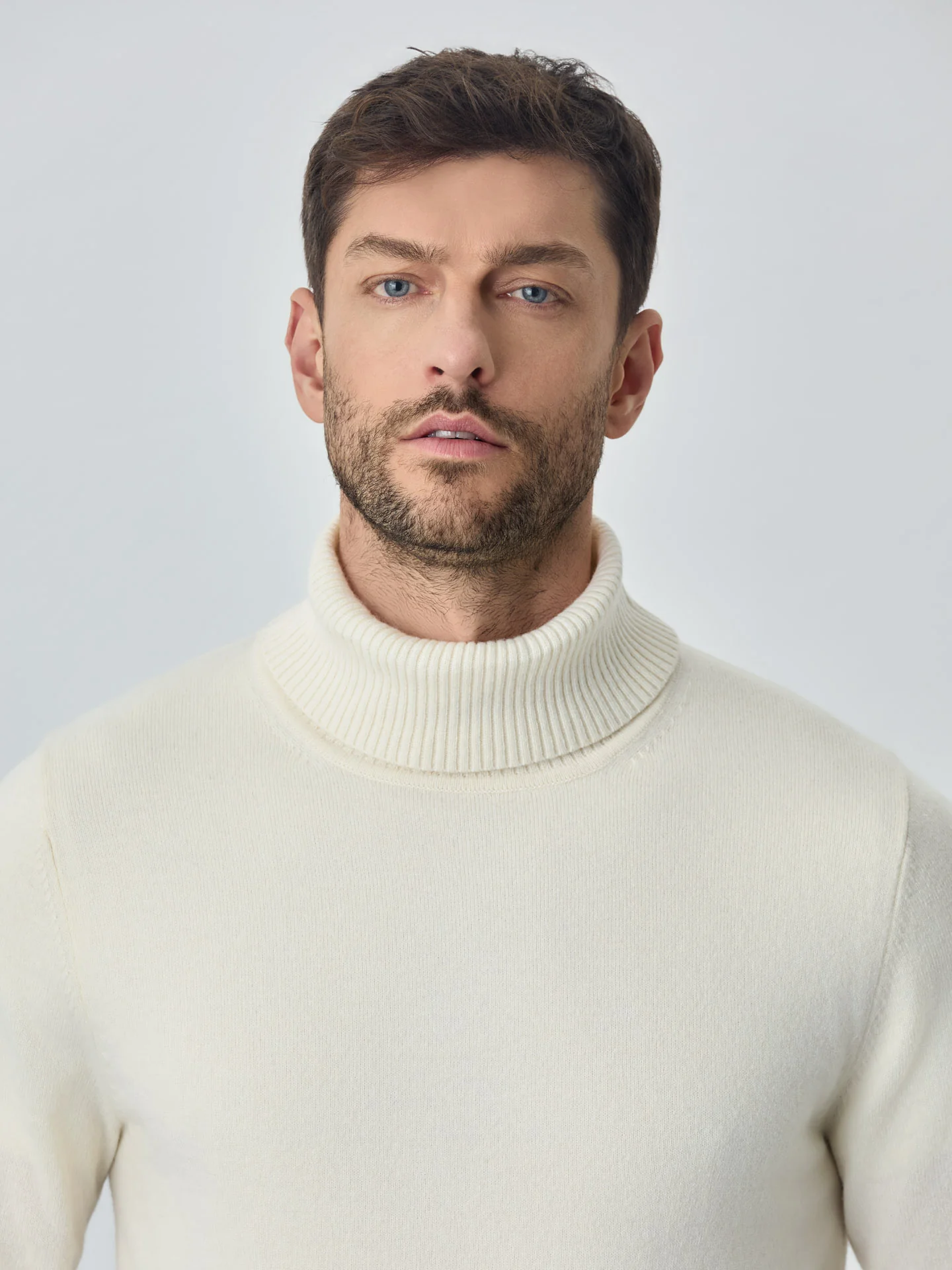 Camisola turtleneck de manga comprida lavável na máquina em mistura de lambswool - Image 8