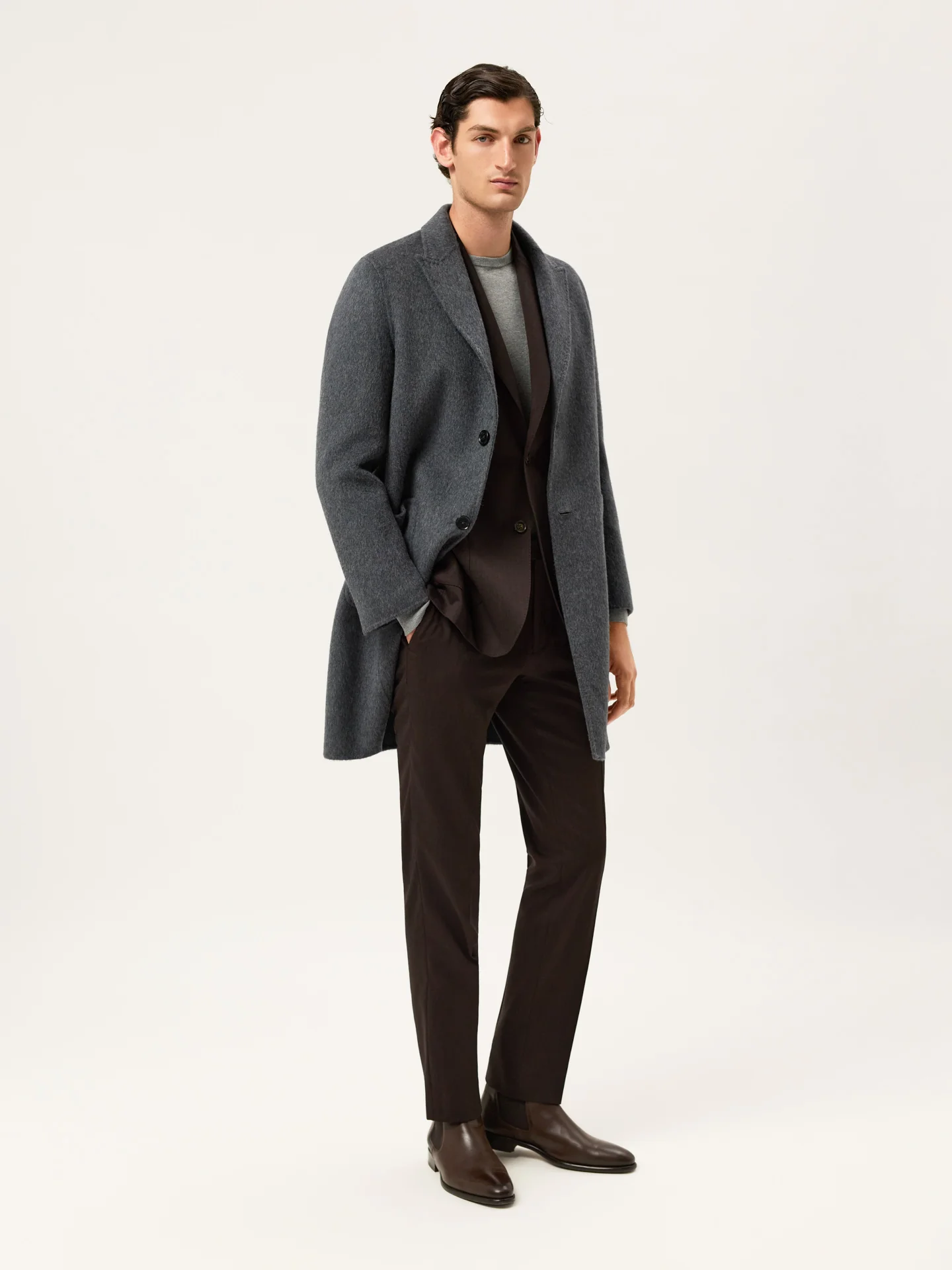 Fato Travel Slim Fit em Tecido Espinha - Image 4