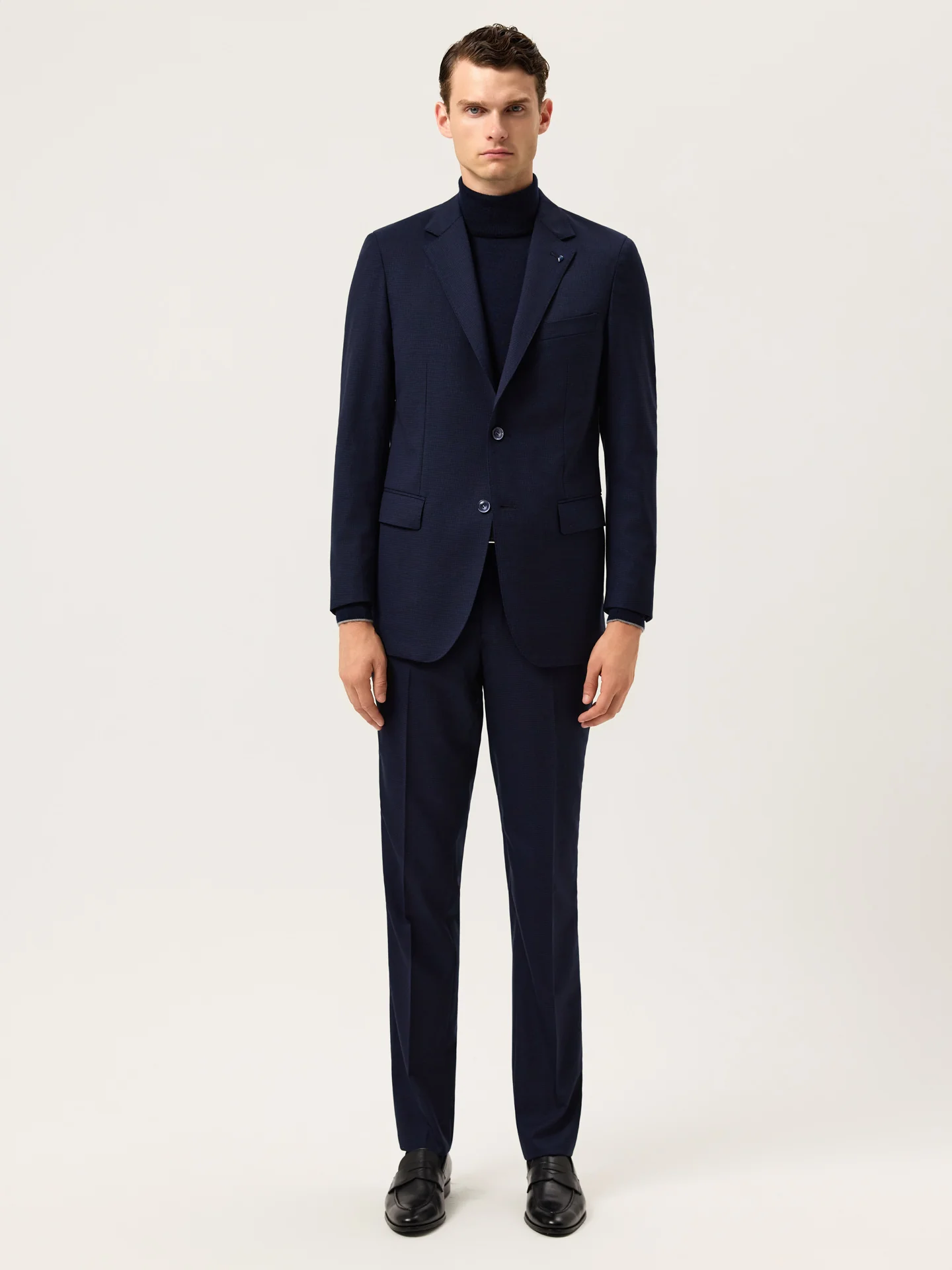 Fato Travel Slim Fit Pied-de-Poule