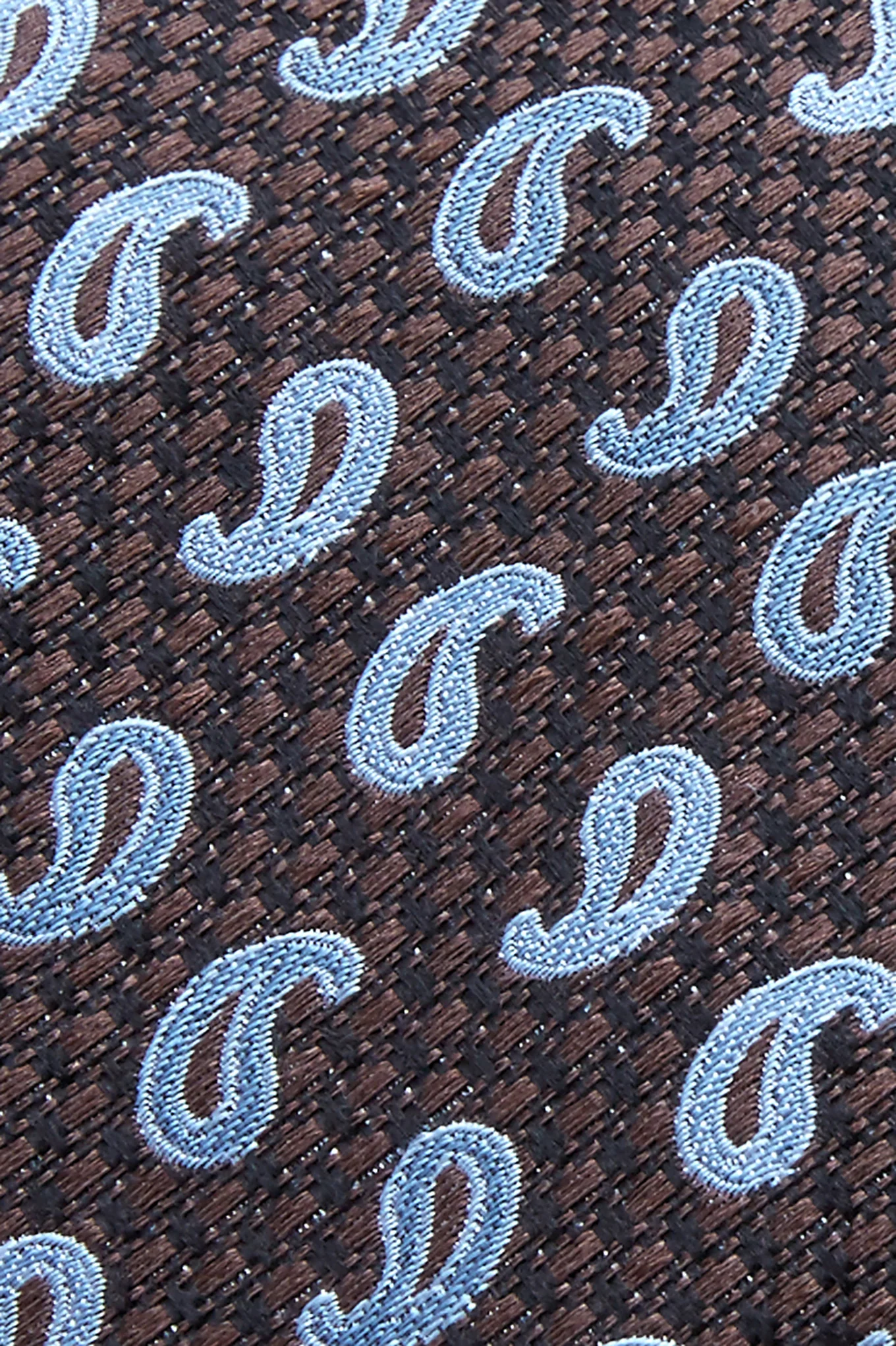 Gravata Padrão Cornucópias Seda e Lã 7,5cm - Image 4