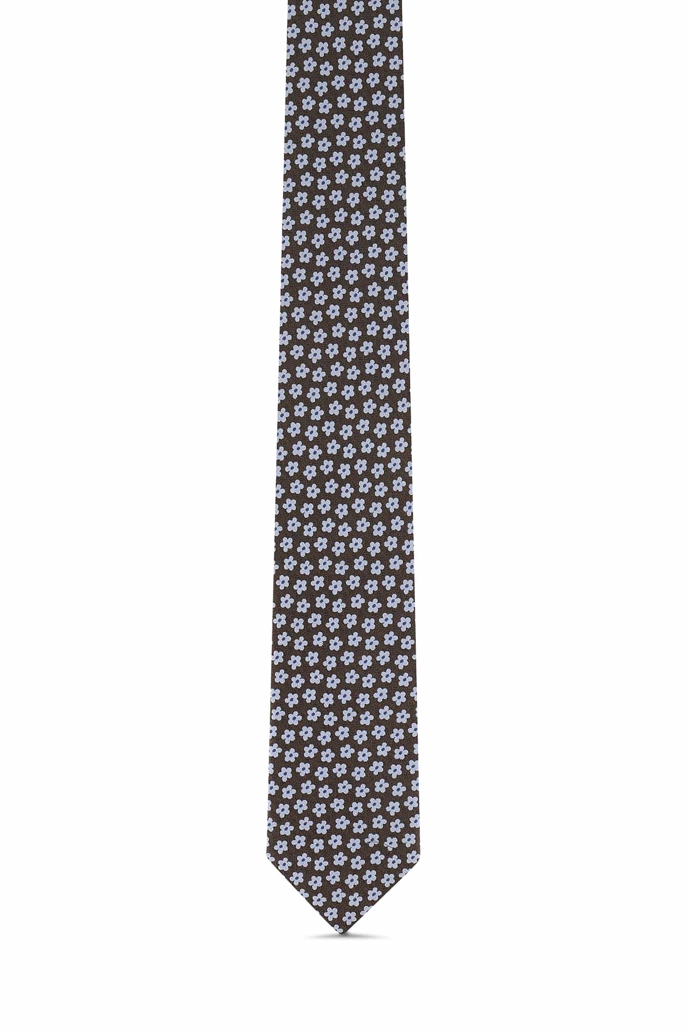 Gravata Padrão Floral 100% Seda 7cm - Image 4