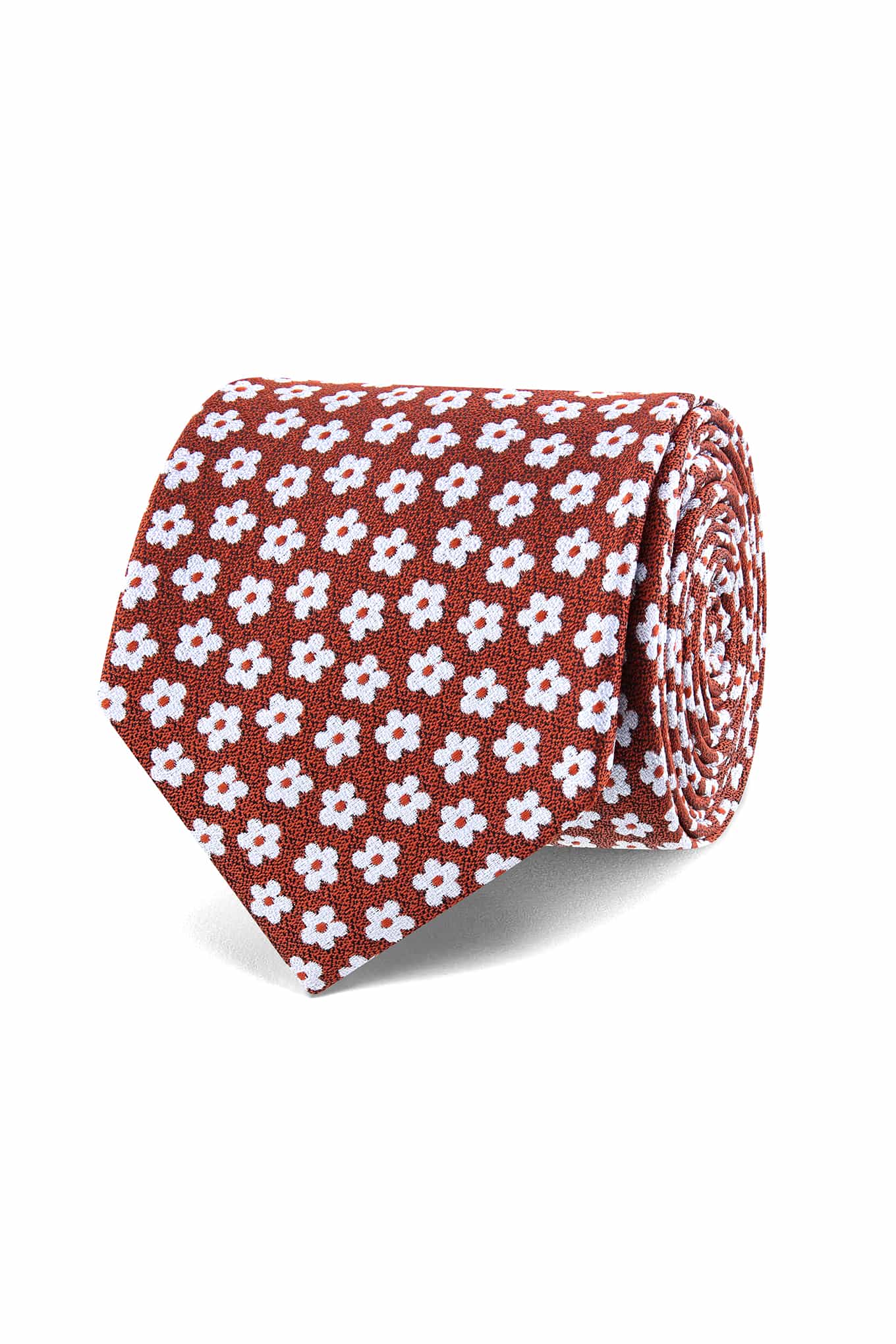 Gravata Padrão Floral 100% Seda 7cm - Image 5
