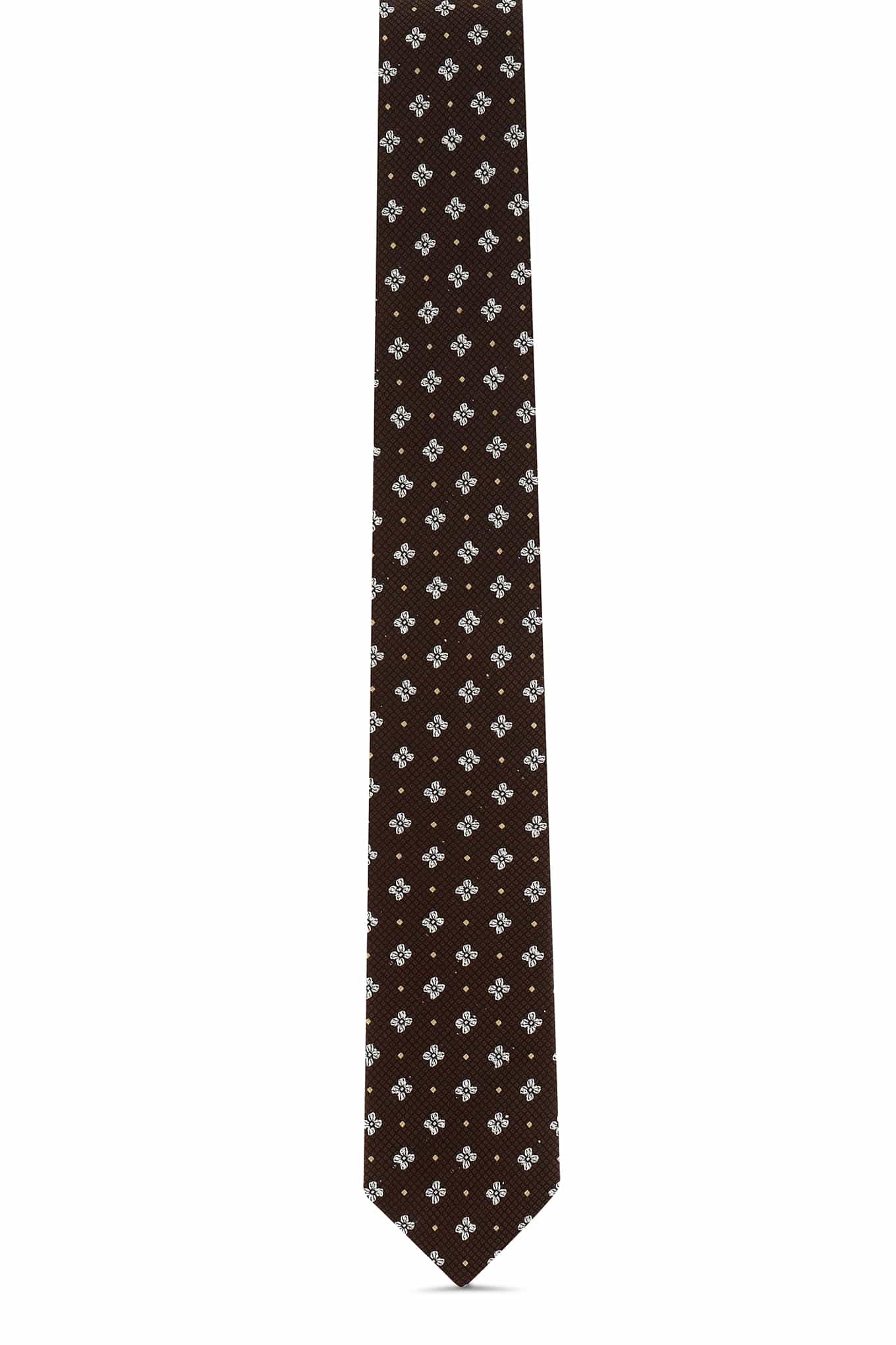 Gravata Padrão Floral 100% Seda 7cm - Image 2