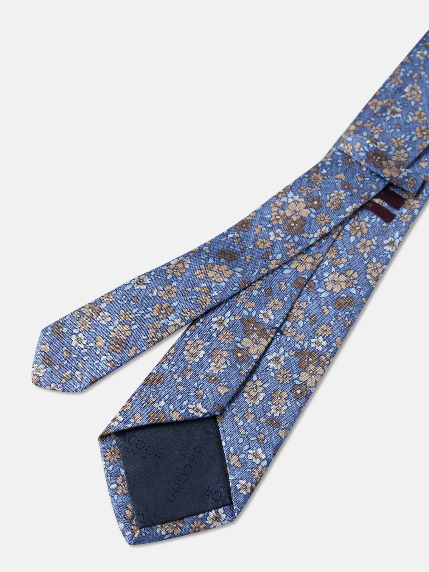 Gravata Padrão Floral 100% seda 8cm - Image 2