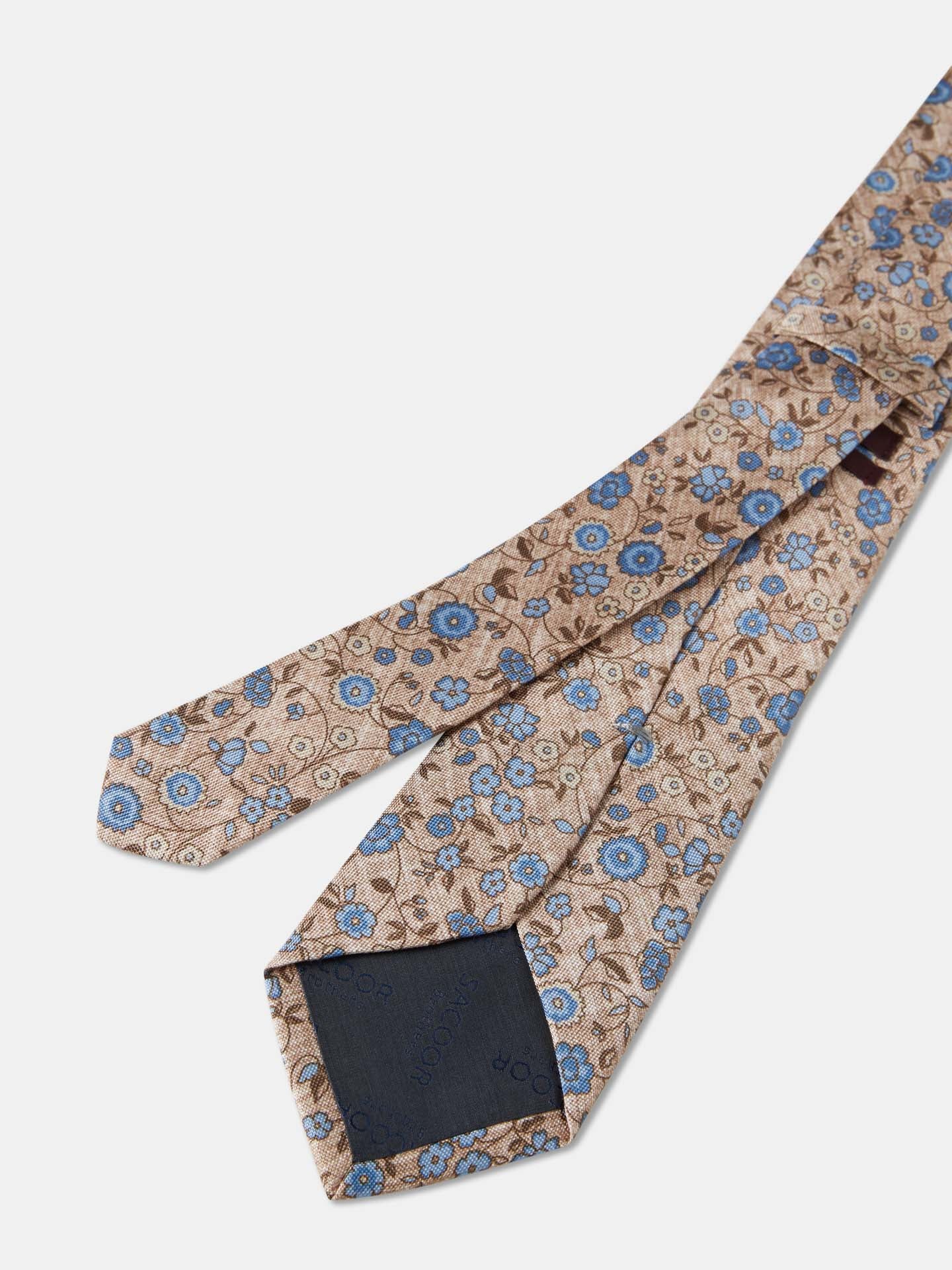 Gravata Padrão Floral 100% seda 8cm - Image 4