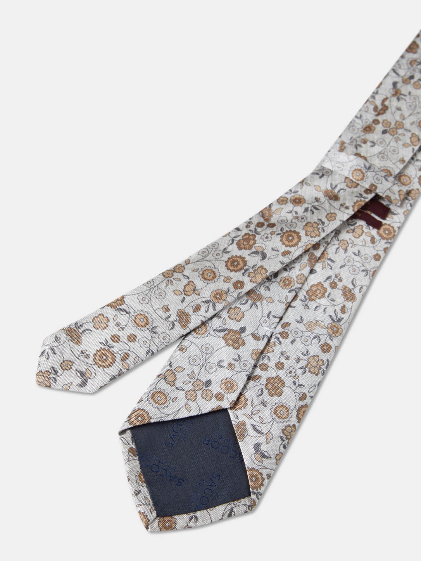 Gravata Padrão Floral 100% seda 8cm - Image 6