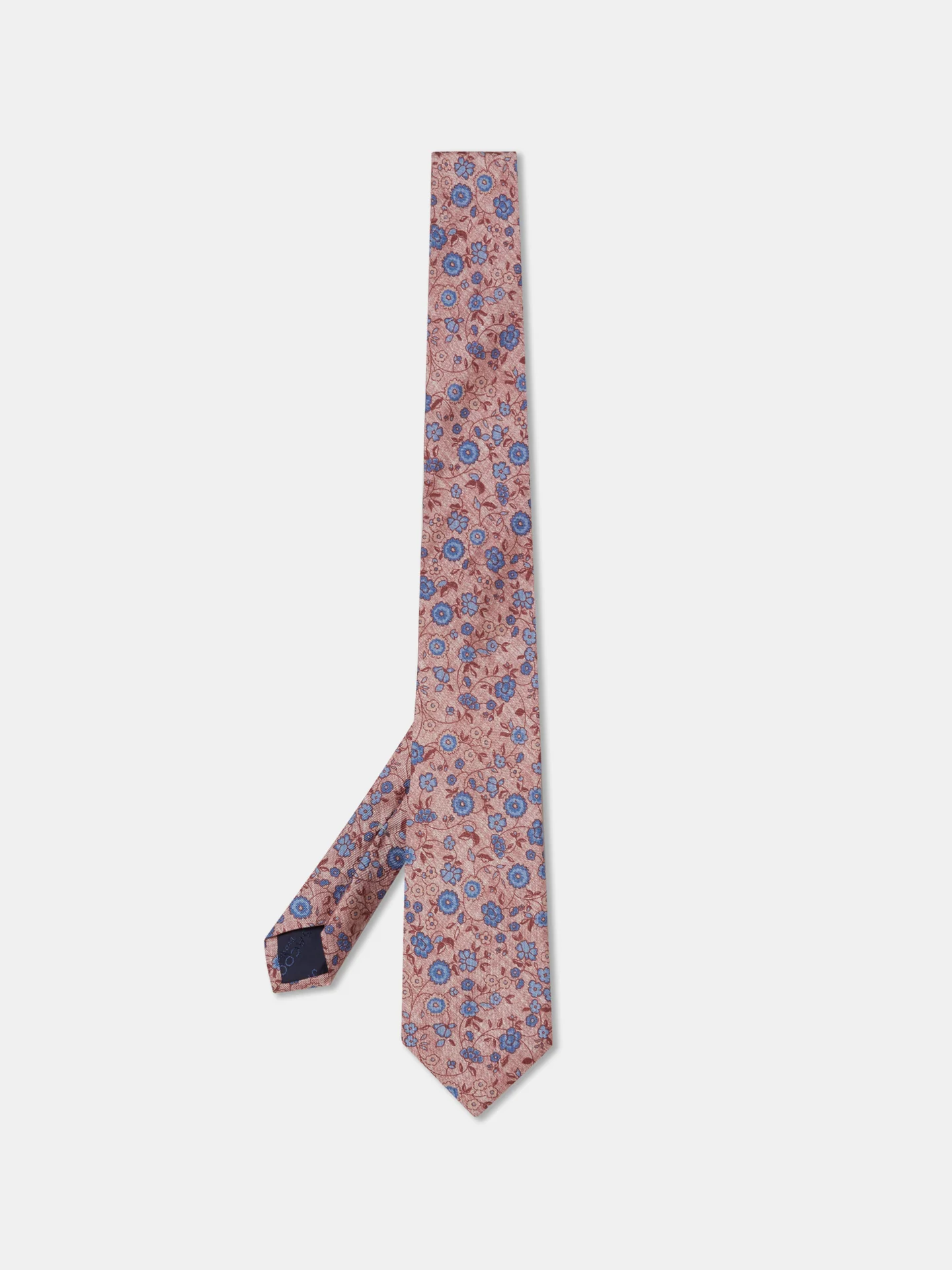 Gravata Padrão Floral 100% seda 8cm - Image 7