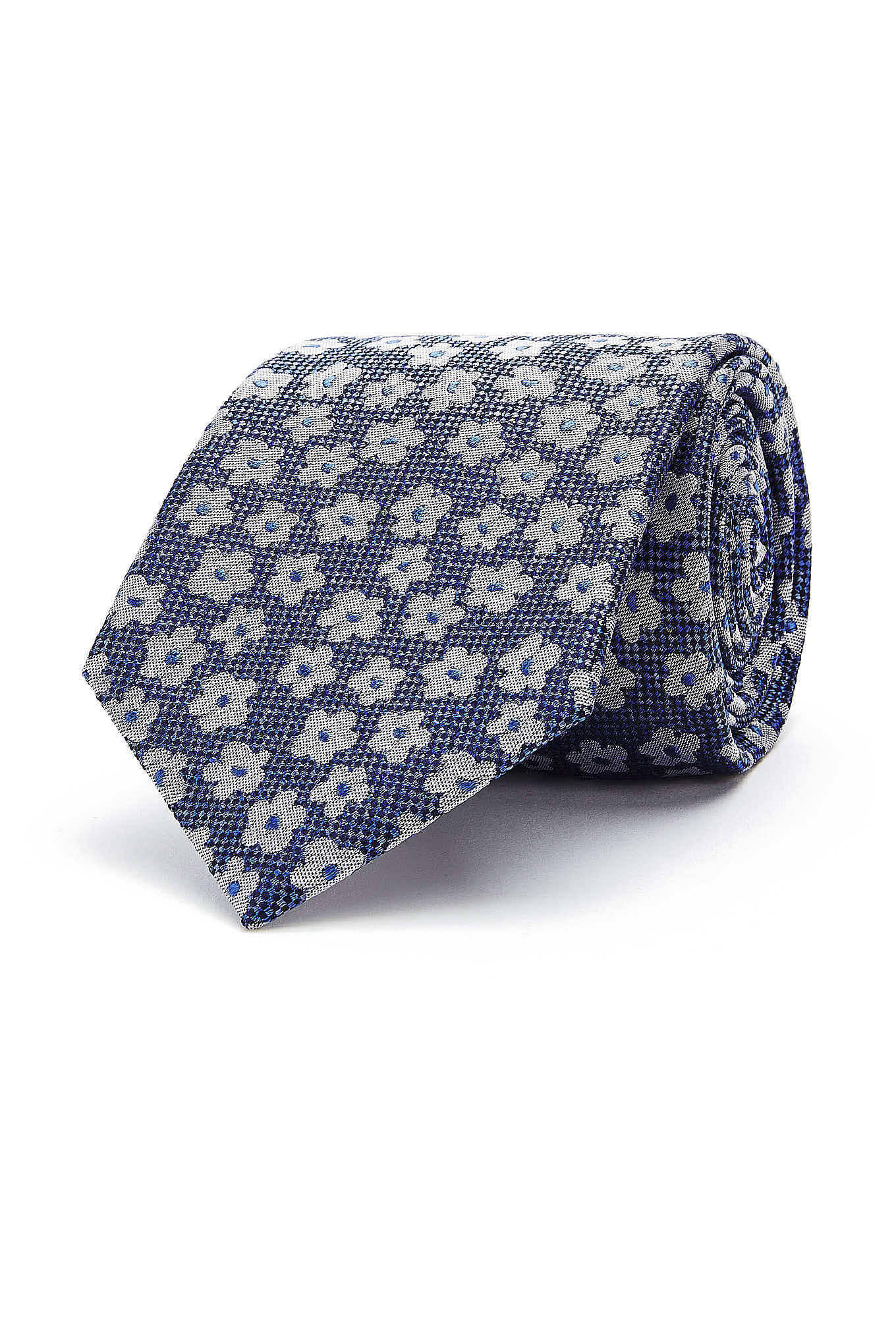 Gravata Padrão Floral 100% Seda 8cm - Image 3