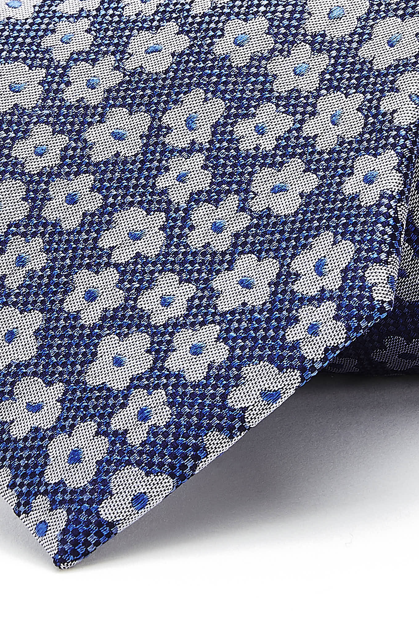 Gravata Padrão Floral 100% Seda 8cm - Image 4
