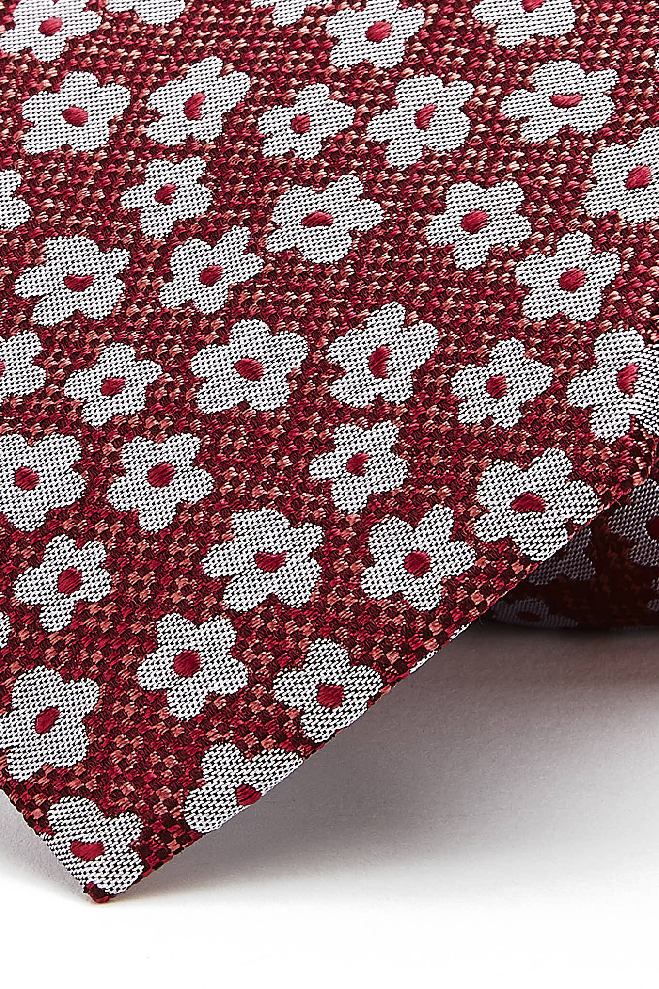 Gravata Padrão Floral 100% Seda 8cm - Image 8