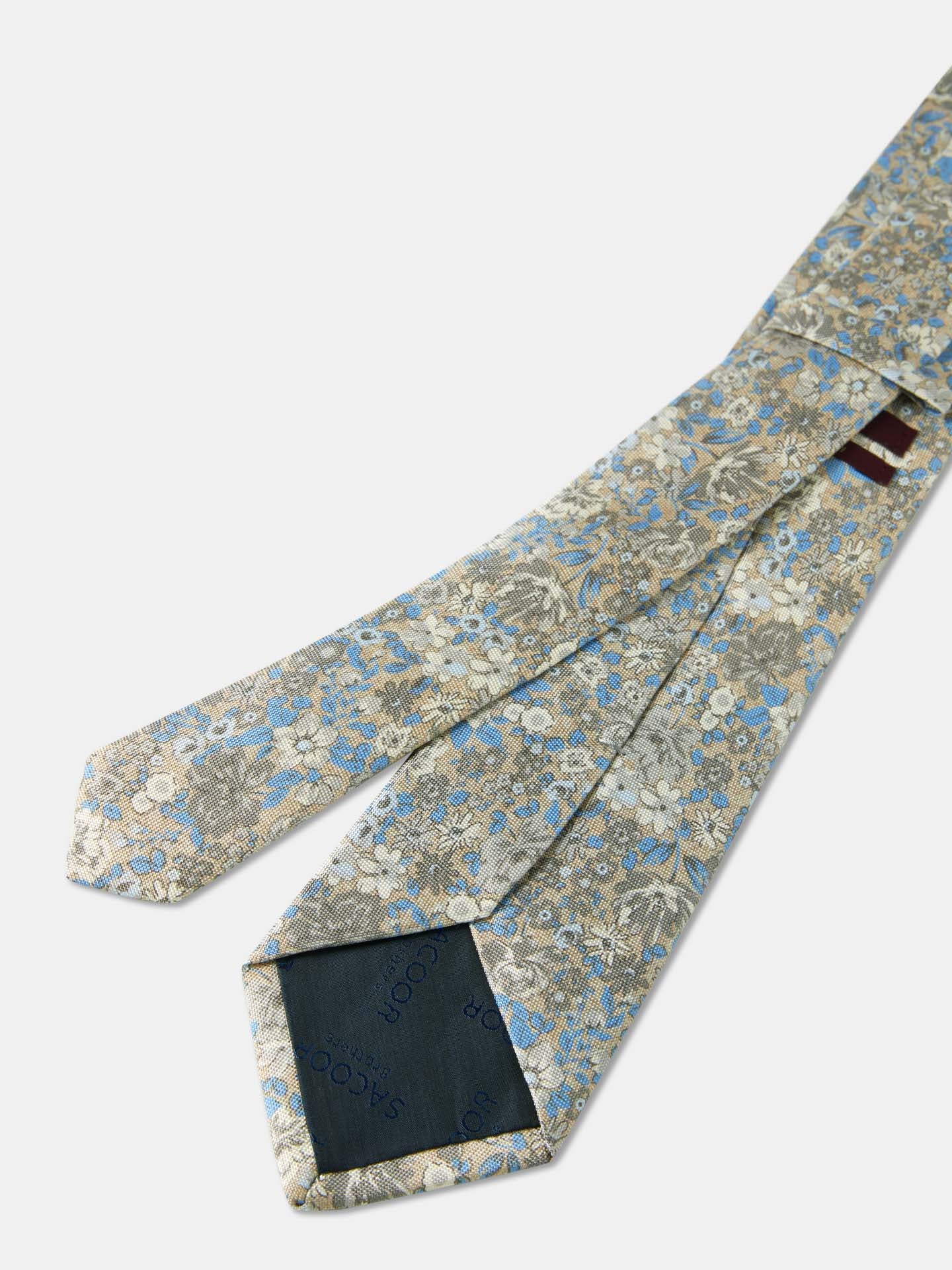 Gravata Padrão Floral 100% seda 8cm - Image 8
