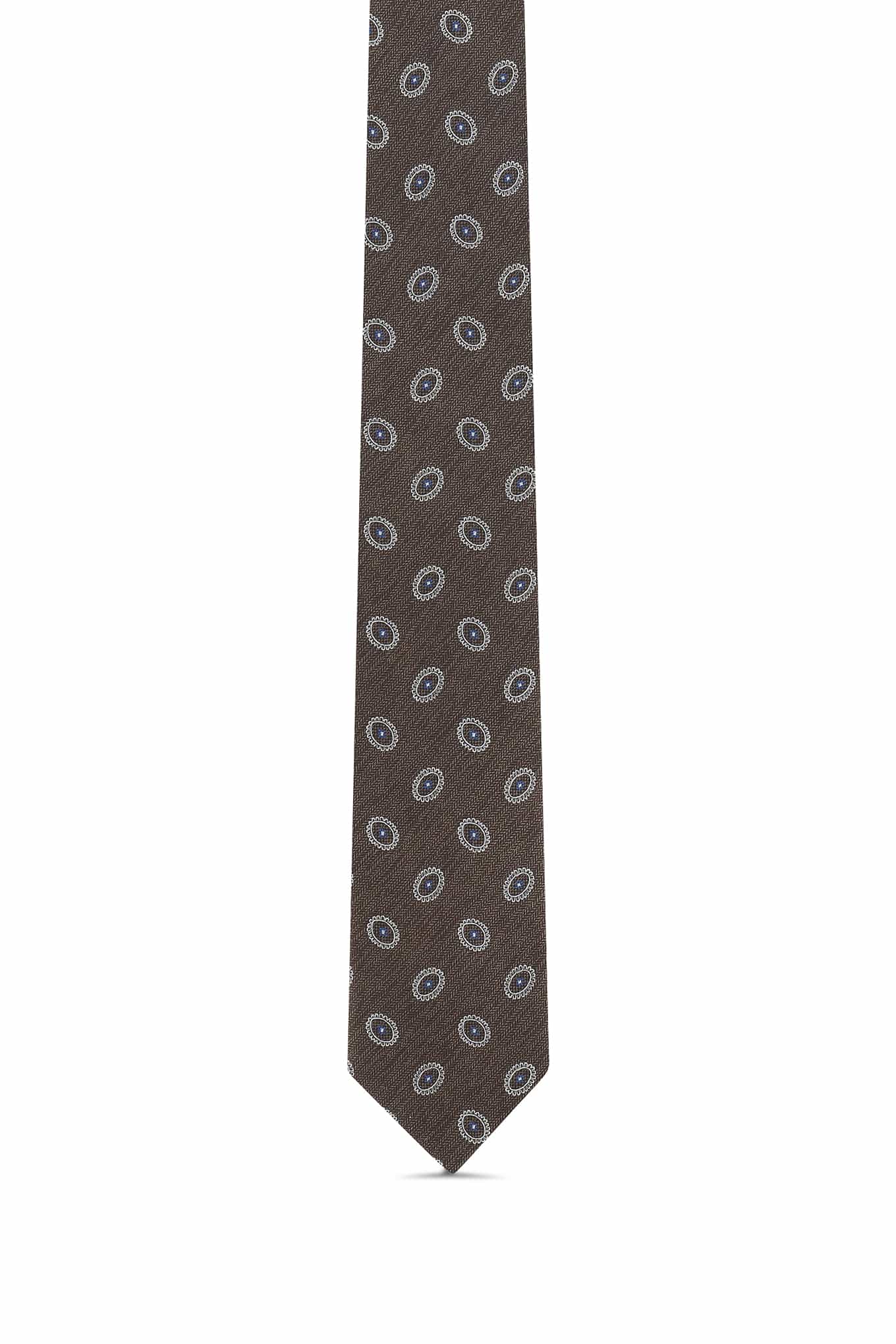 Gravata Padrão Floral 100% seda 8cm - Image 2