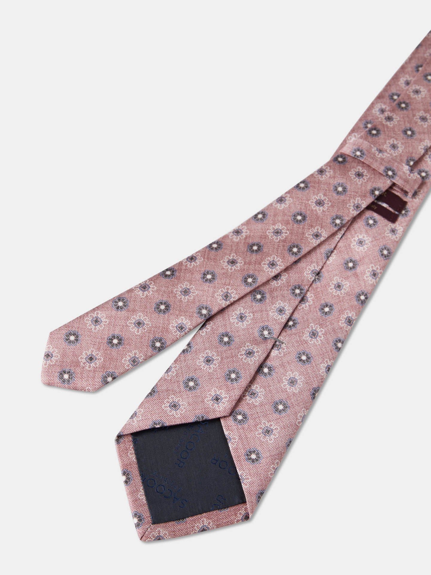 Gravata Padrão Floral 100% seda 8cm - Image 6