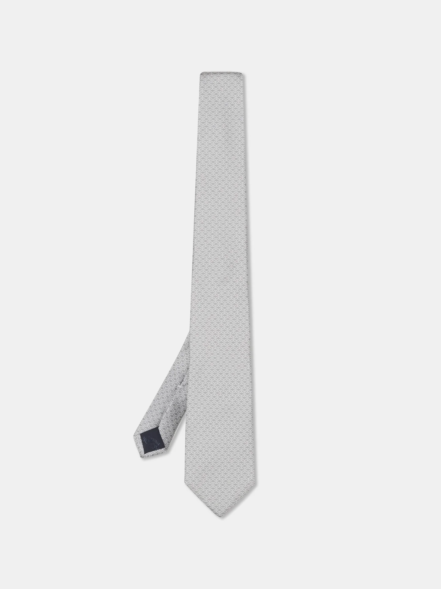 Gravata Padrão Geométrico 100% seda 8cm - Image 3