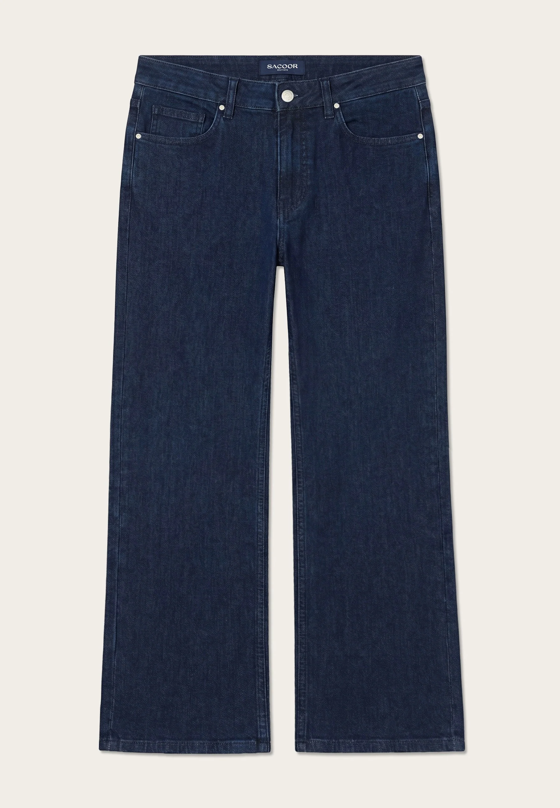 Jeans Loose Fit De Cintura Subida Em Mistura De Algodão - Image 4