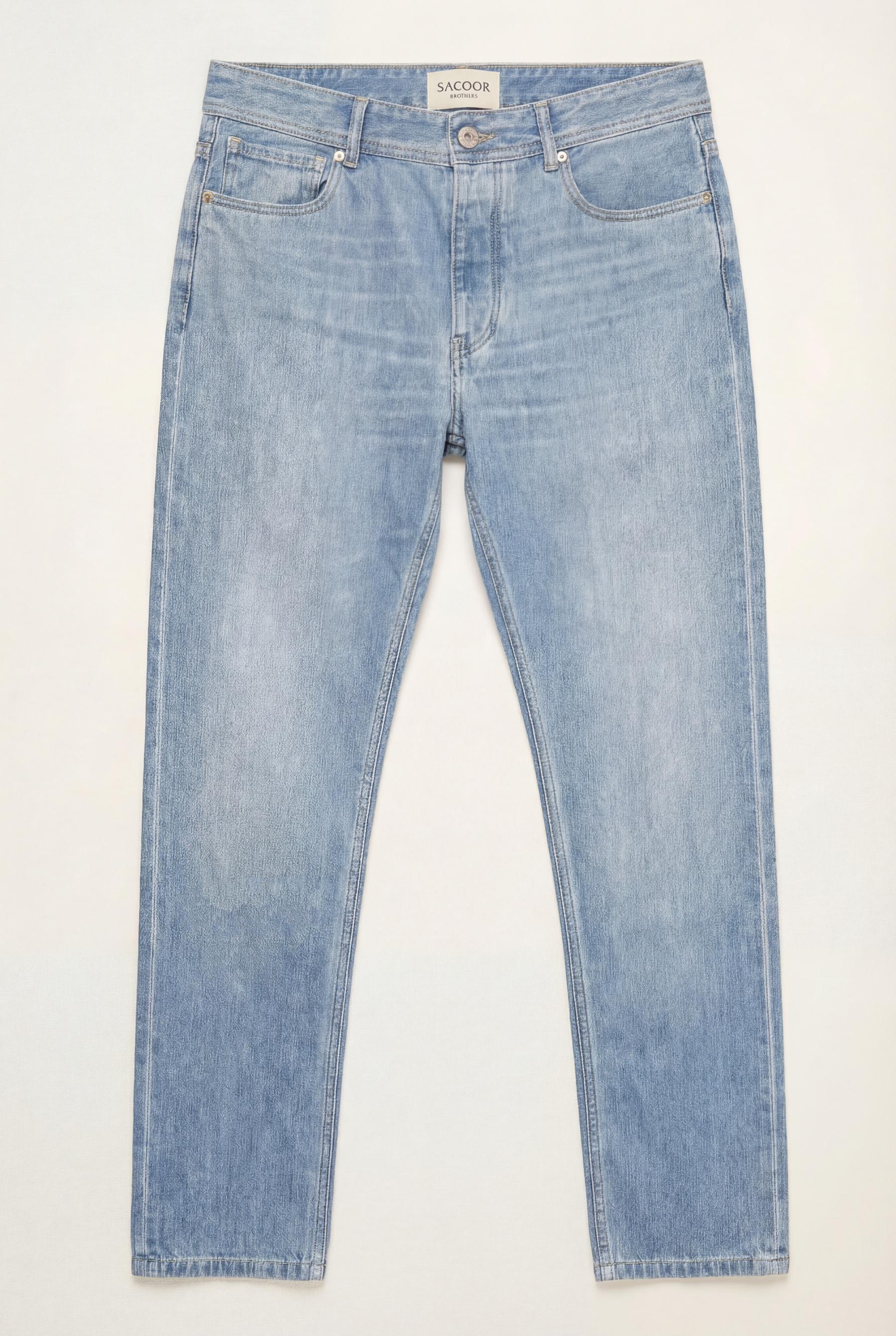 Jeans Slim Fit De Cintura Baixa Em Mistura De Algodão Orgânico - Image 4