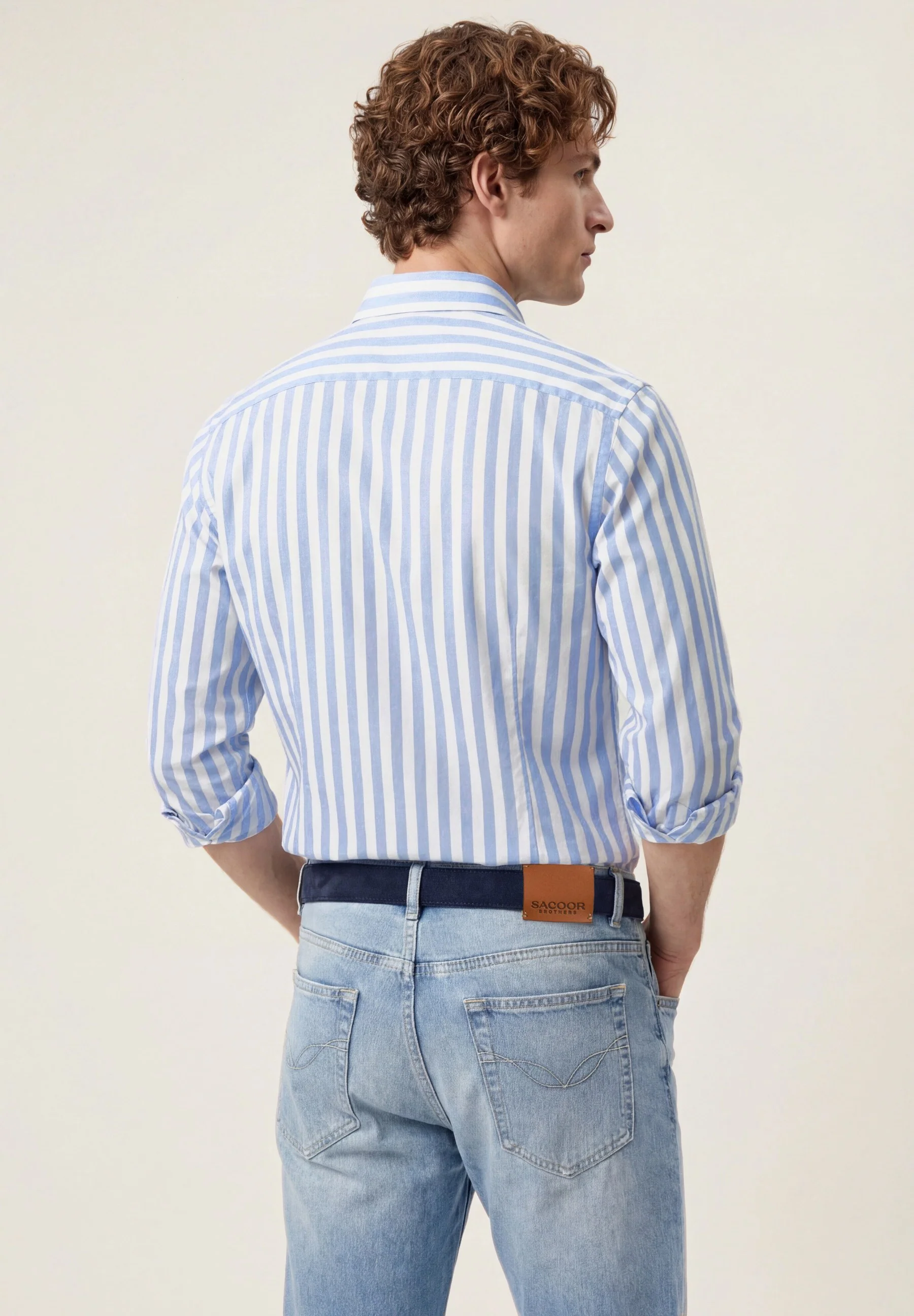 Jeans Slim Fit De Cintura Baixa Em Mistura De Algodão Orgânico - Image 6
