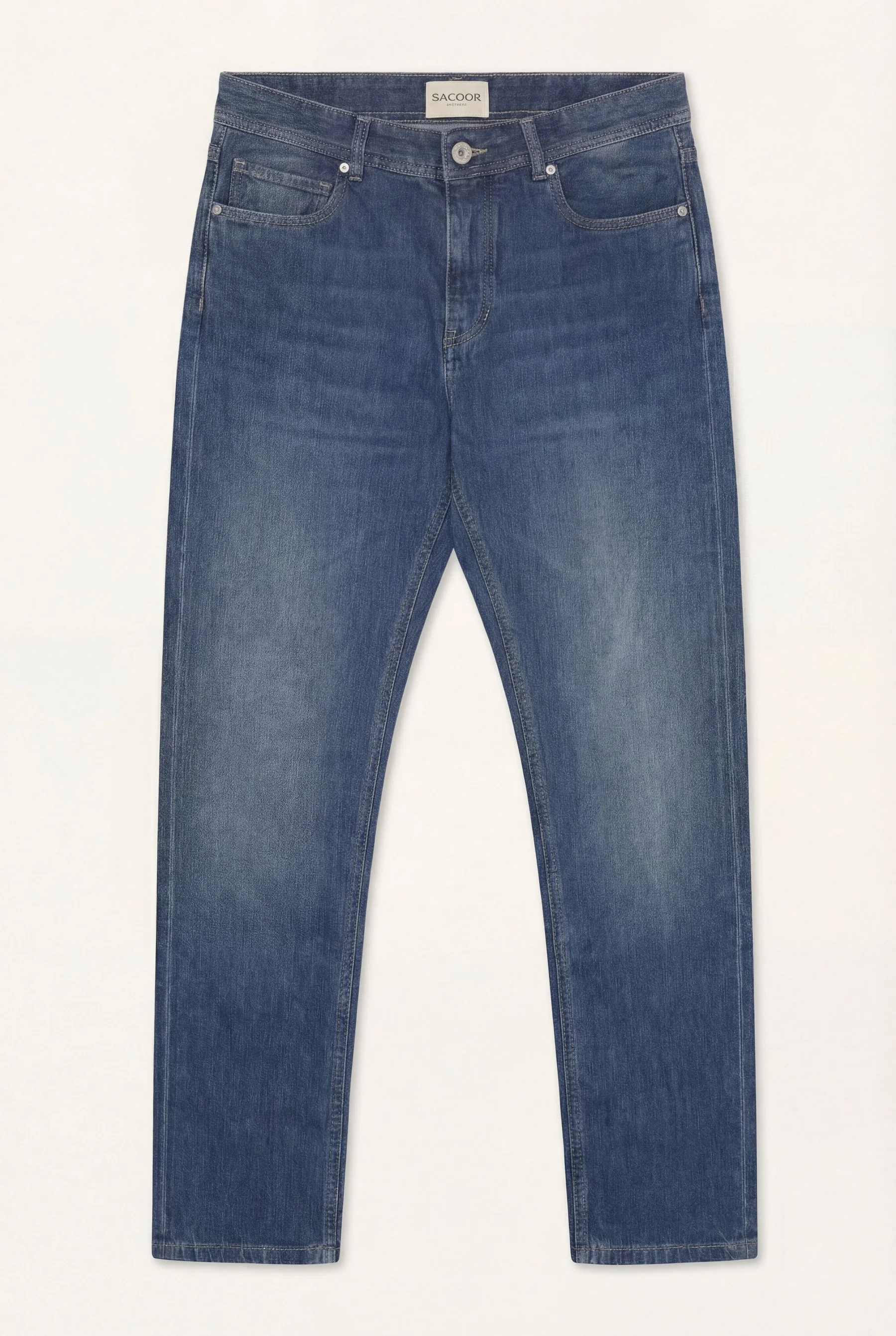 Jeans Slim Fit De Cintura Baixa Em Mistura De Algodão Orgânico - Image 5