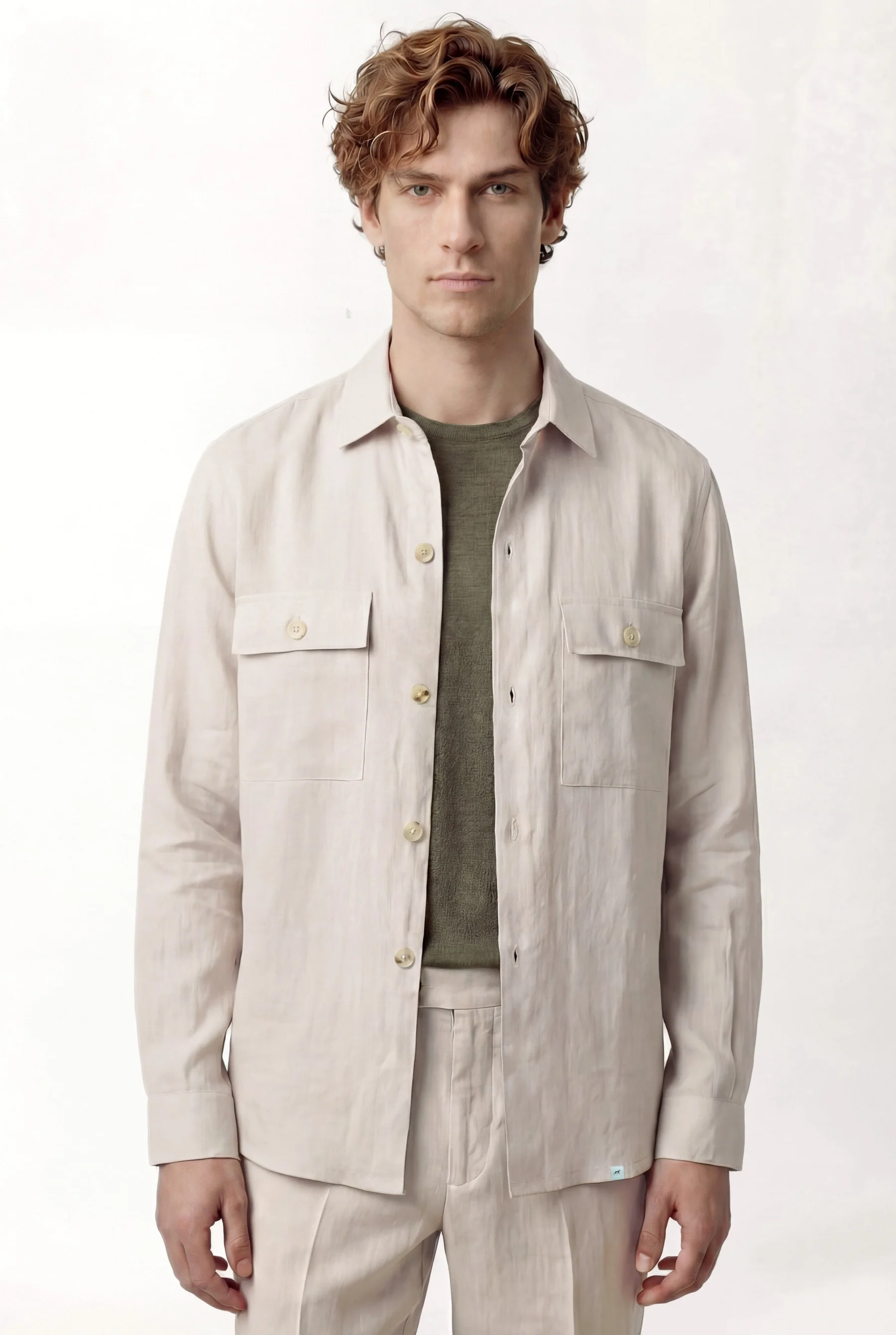 Overshirt em puro linho - Image 11