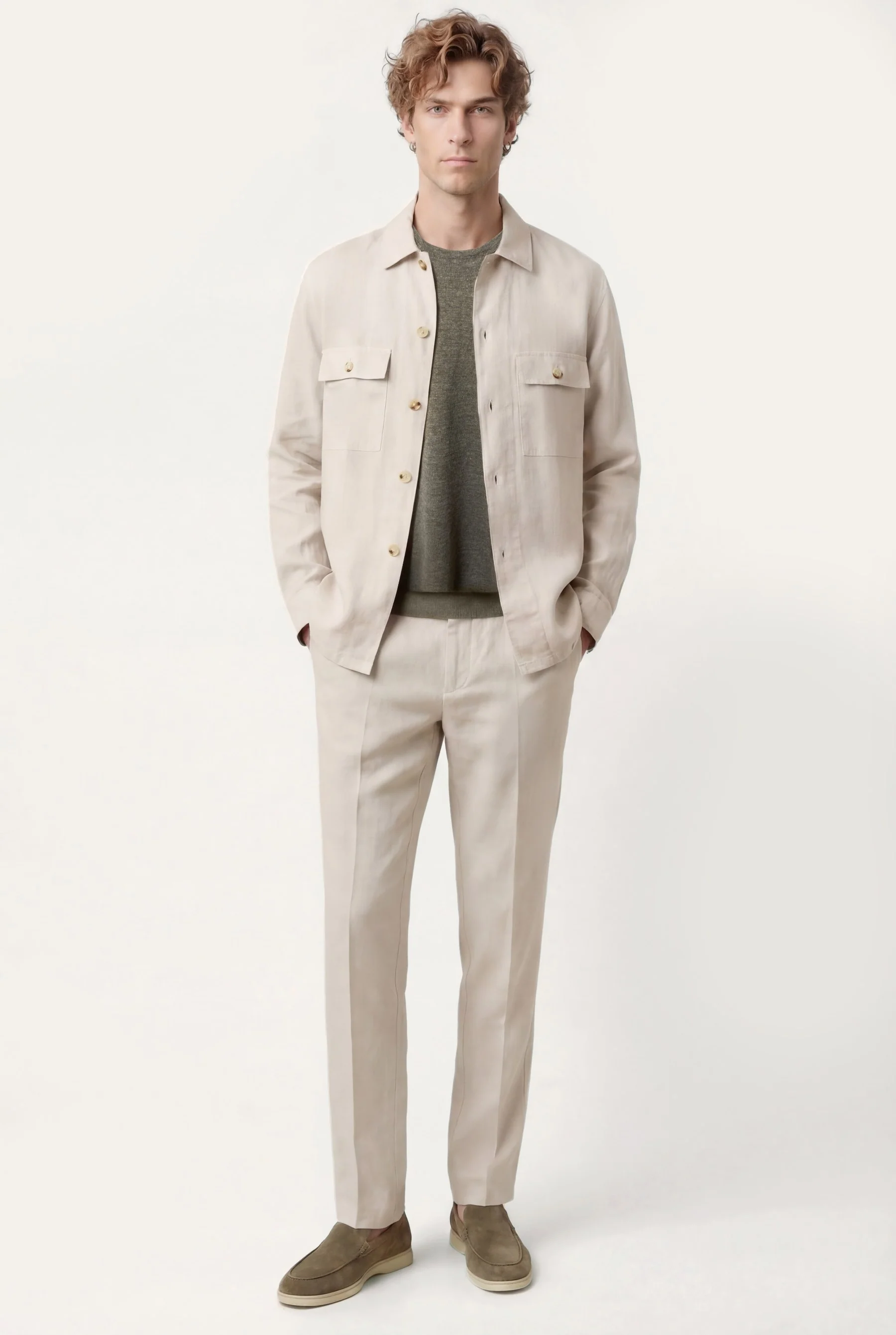 Overshirt em puro linho - Image 12