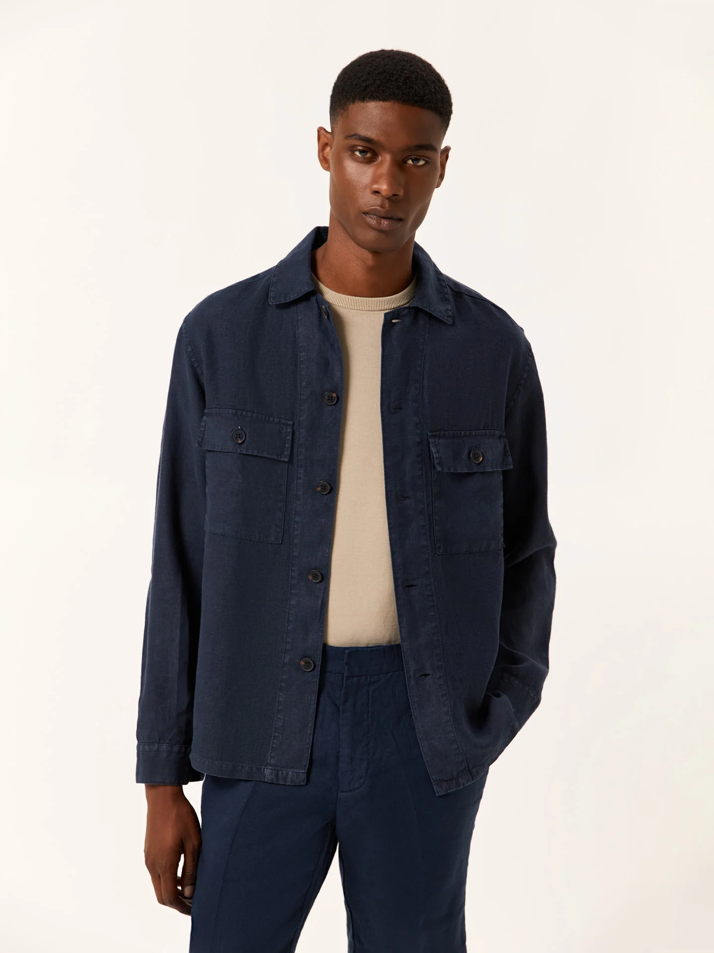 Overshirt relaxed fit de puro linho - Image 2